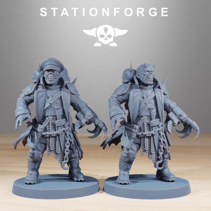 Corrupted Guard 32mm sci-fi fantasy miniature for tabletop games grimdark RPGs dnd wargaming miniature dungeons and dragons