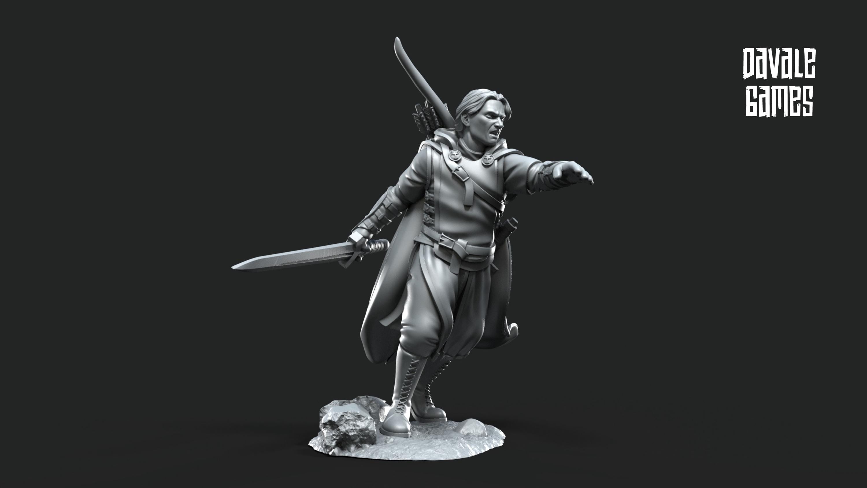 Madir Captain of Rangers 28mm miniatures dnd minis fantasy miniatures dungeons and dragons miniatures painting wargaming miniatures tabletop