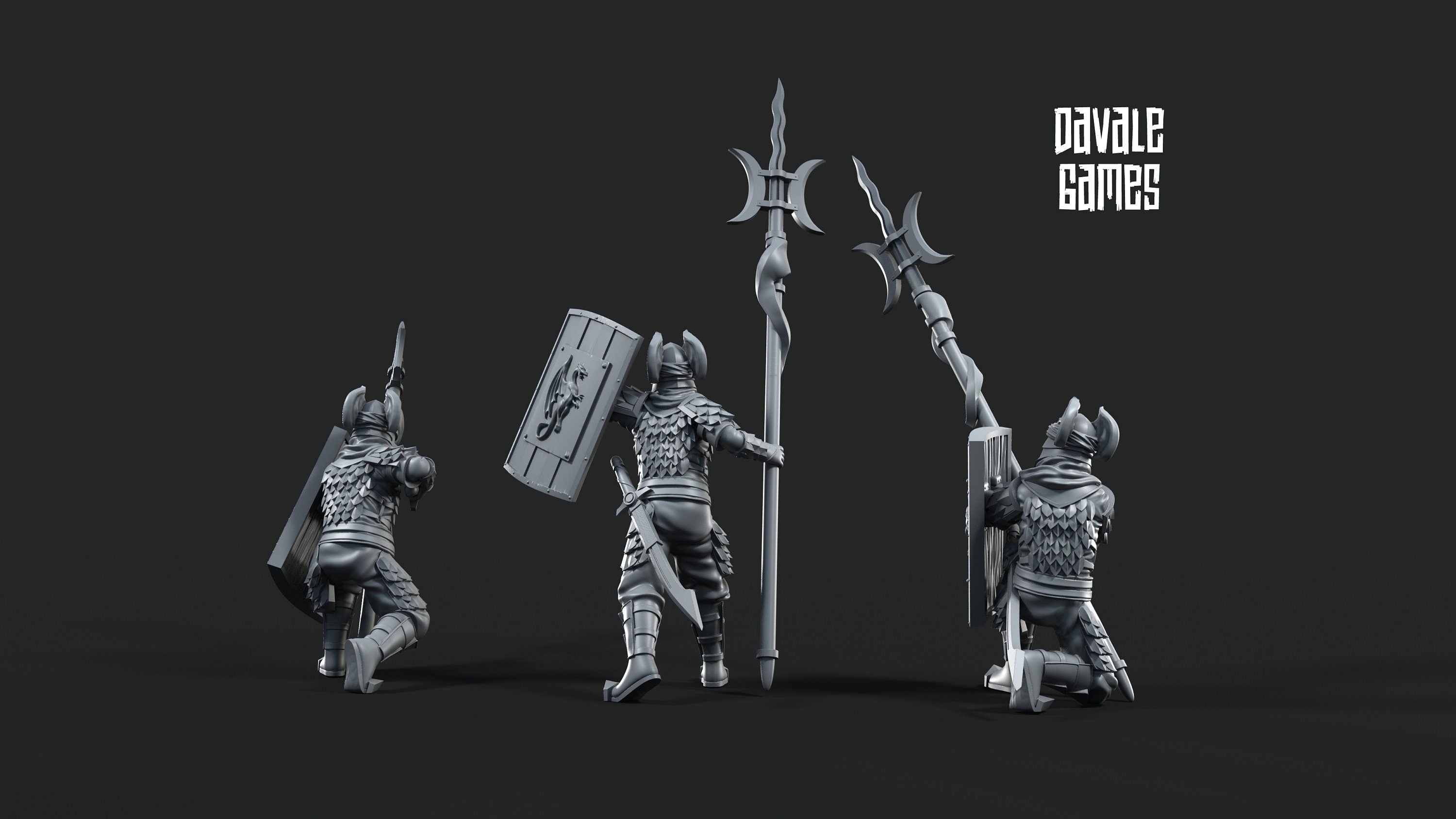 Dragon Army long spear warriors 28mm miniature dungeon and dragons fantasy wargaming miniature tabletop fantasy miniature painting dnd