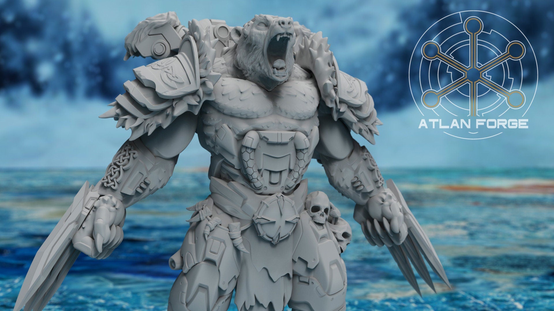 Asgardian Ursanthropes 32mm wargame miniatures fantasy dnd wargaming minis dungeons and dragons painting gift RPG tabletop minis