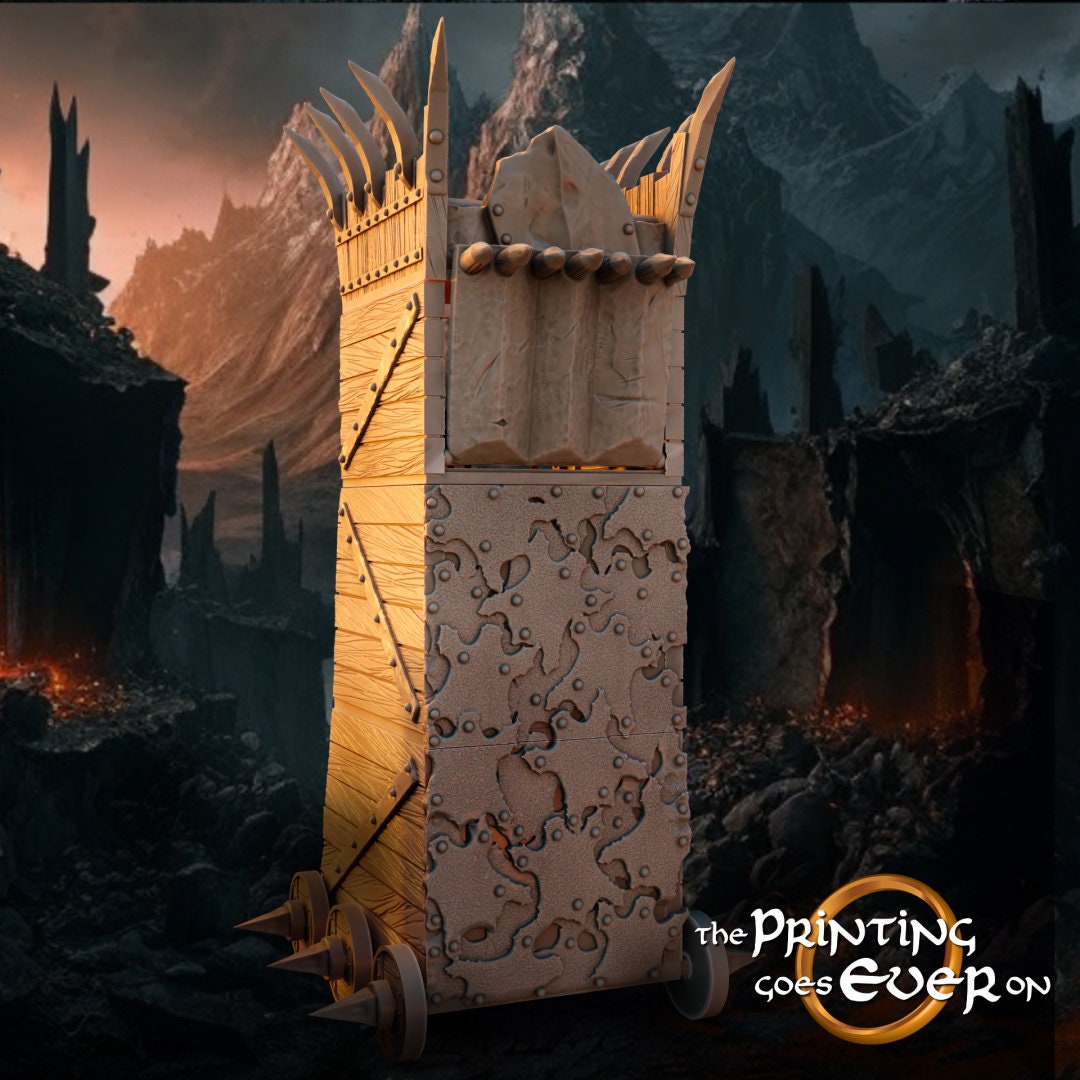 Siege tower 28mm miniatures dnd fantasy miniatures dungeons and dragons minis wargaming miniatures tabletop wargames miniature