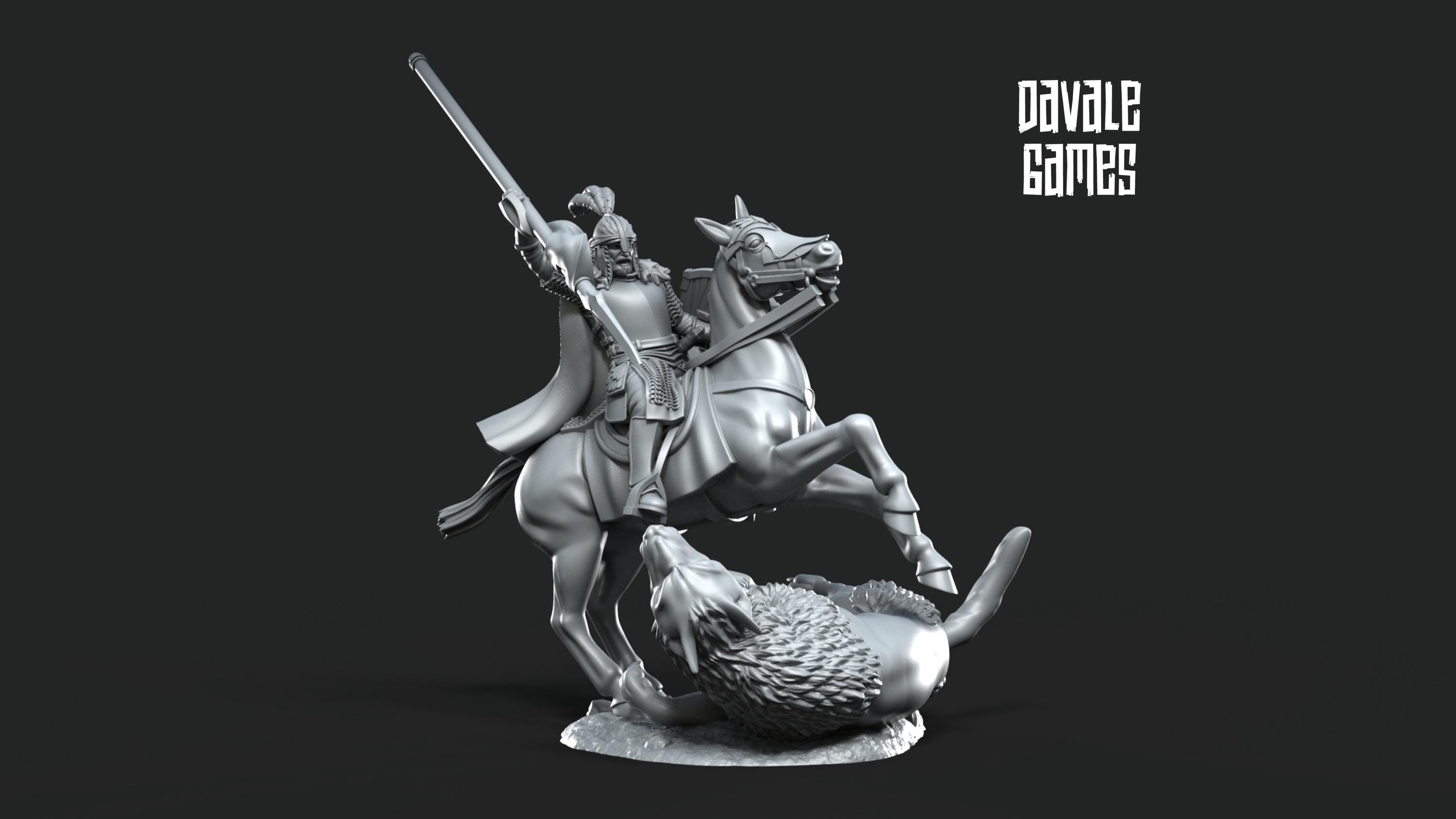 North Warrior Captain 28mm miniatures dnd fantasy miniatures dungeons and dragons figures for painting wargaming miniatures tabletop.