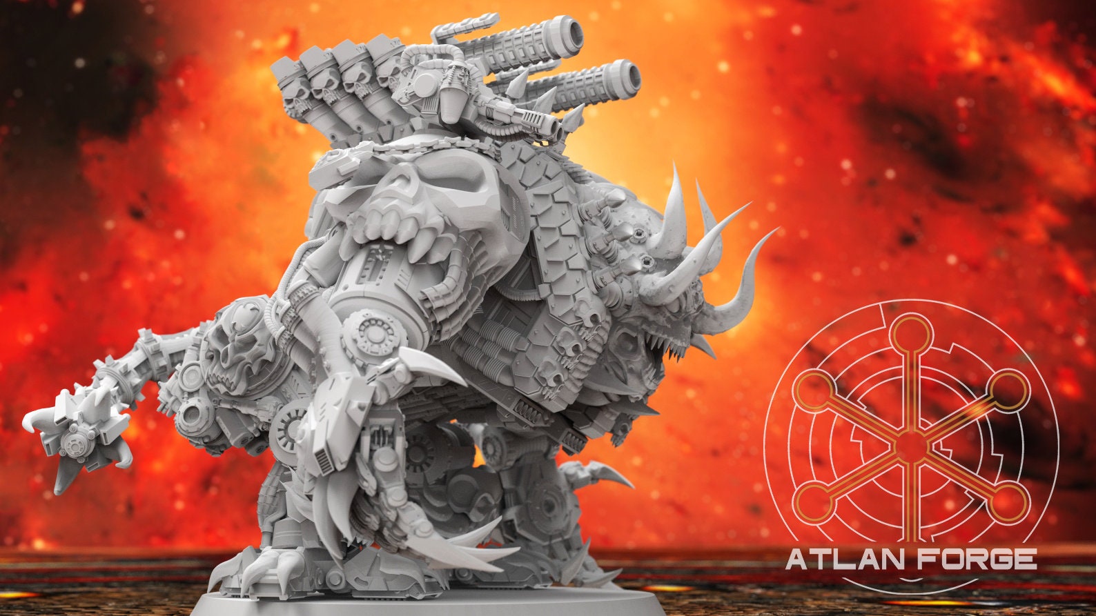Hades Demon dreadnought 32mm sci-fi fantasy miniature for tabletop games grimdark RPGs dnd wargaming miniature dungeons and dragons gift
