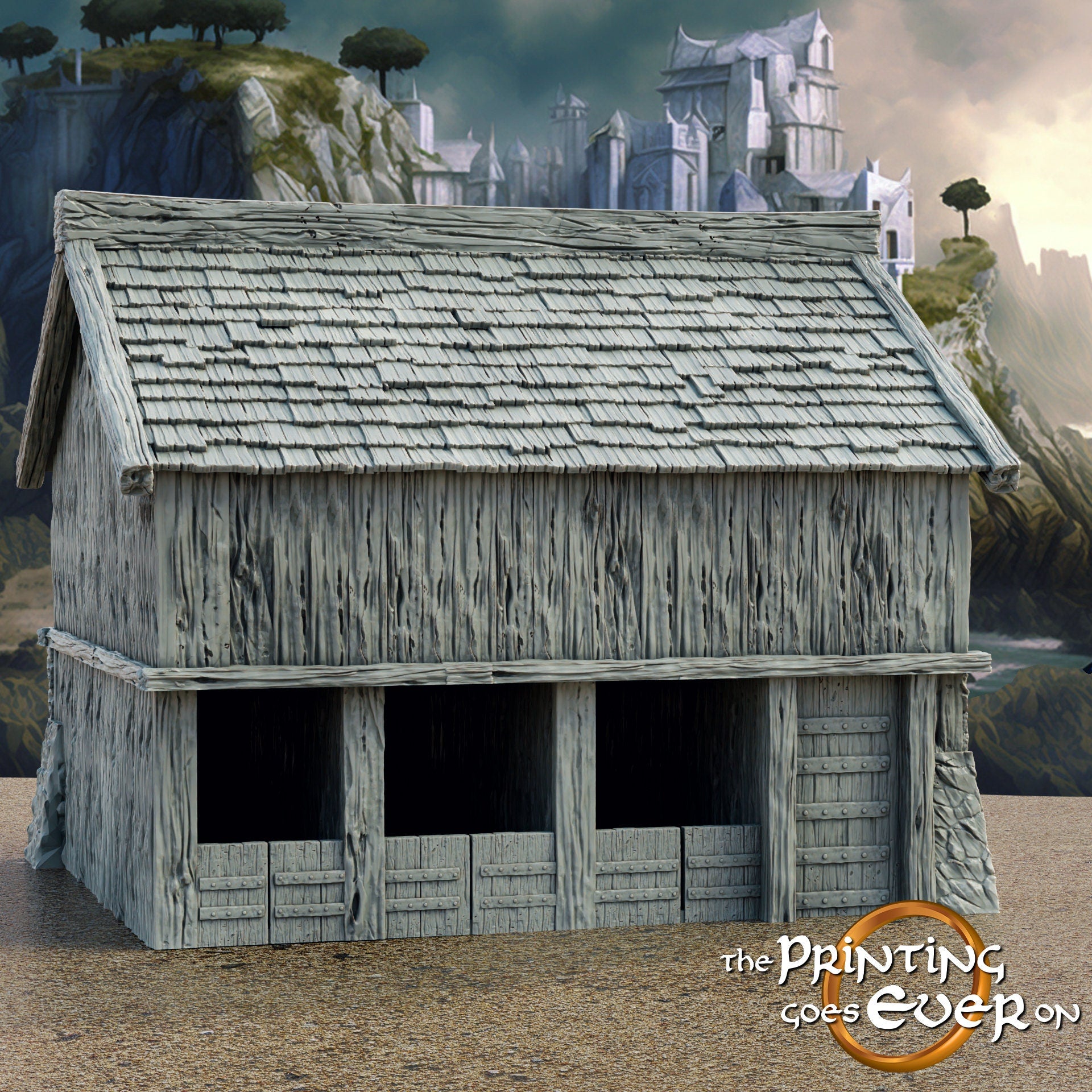 Medieval city terrain Stables 28mm Scatter Terrain tabletop fantasy wargaming terrain for dnd dungeons and dragons pathfinder miniature gift