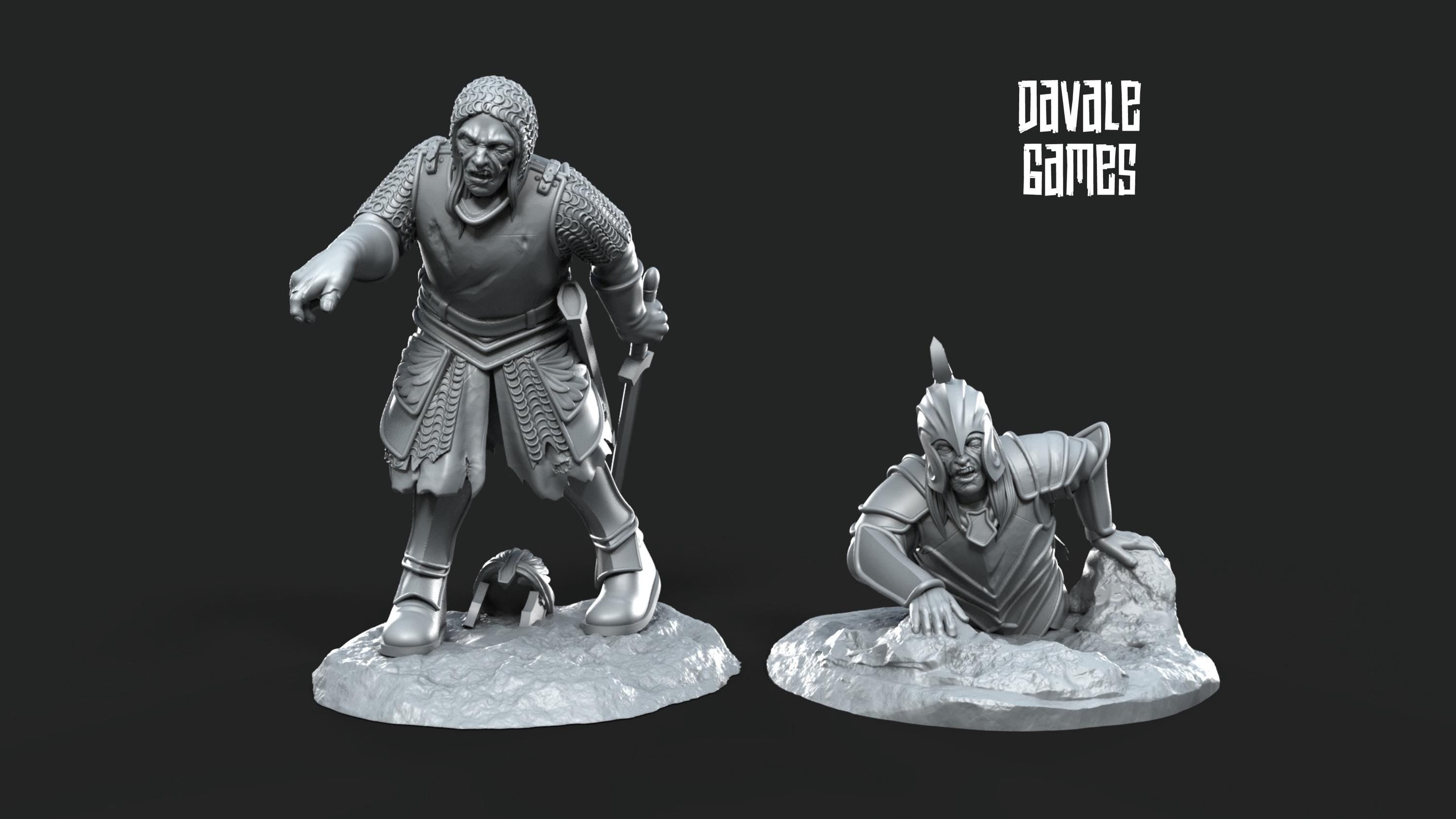 Ghost, Spirit and wraiths 28mm Miniatures | 3D Printed Undead Fantasy Models for DnD Pathfinder and Other Tabletop RPG Games