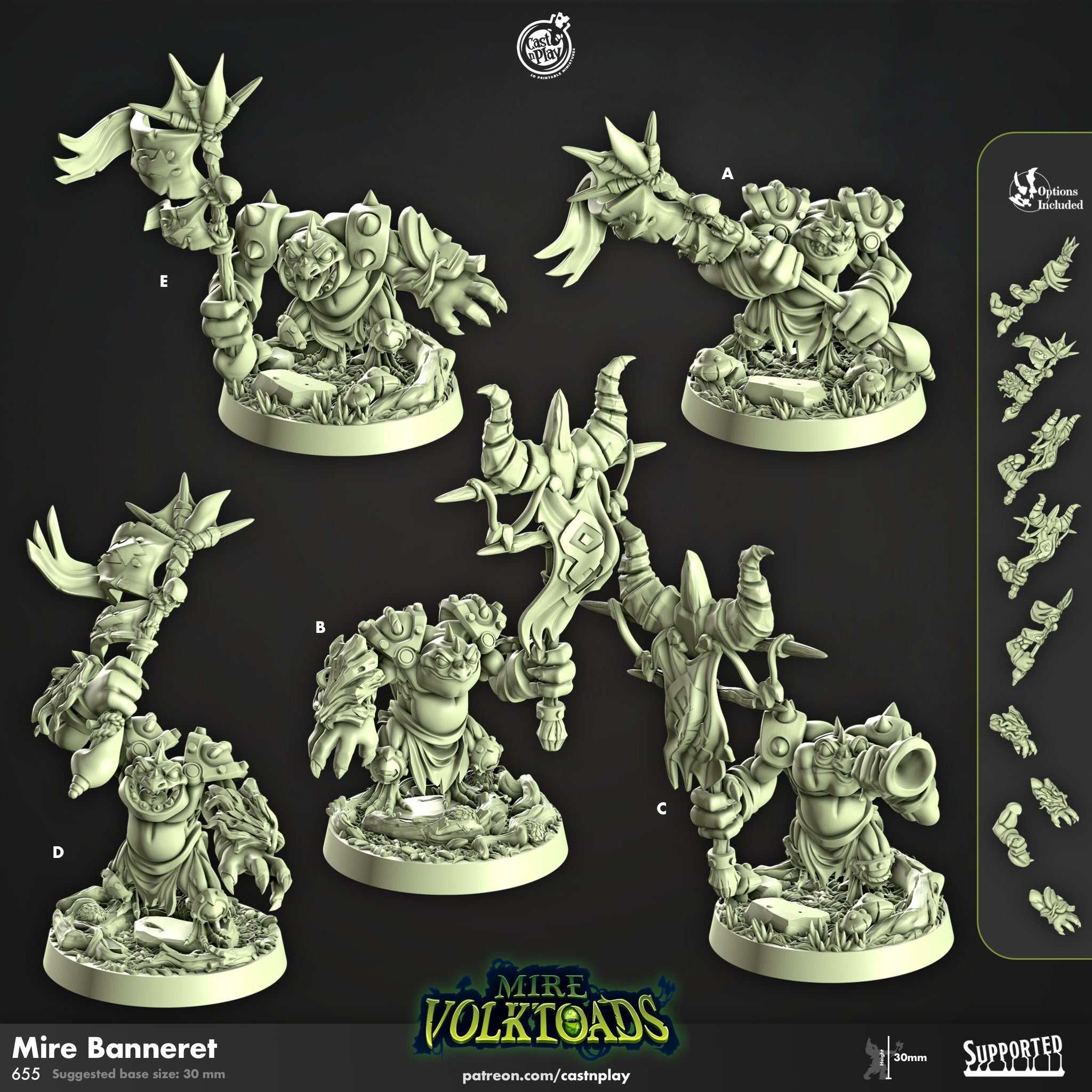 Mire Volktoads Toad warrior Army Bundle dnd fantasy tabletop wargames 32mm