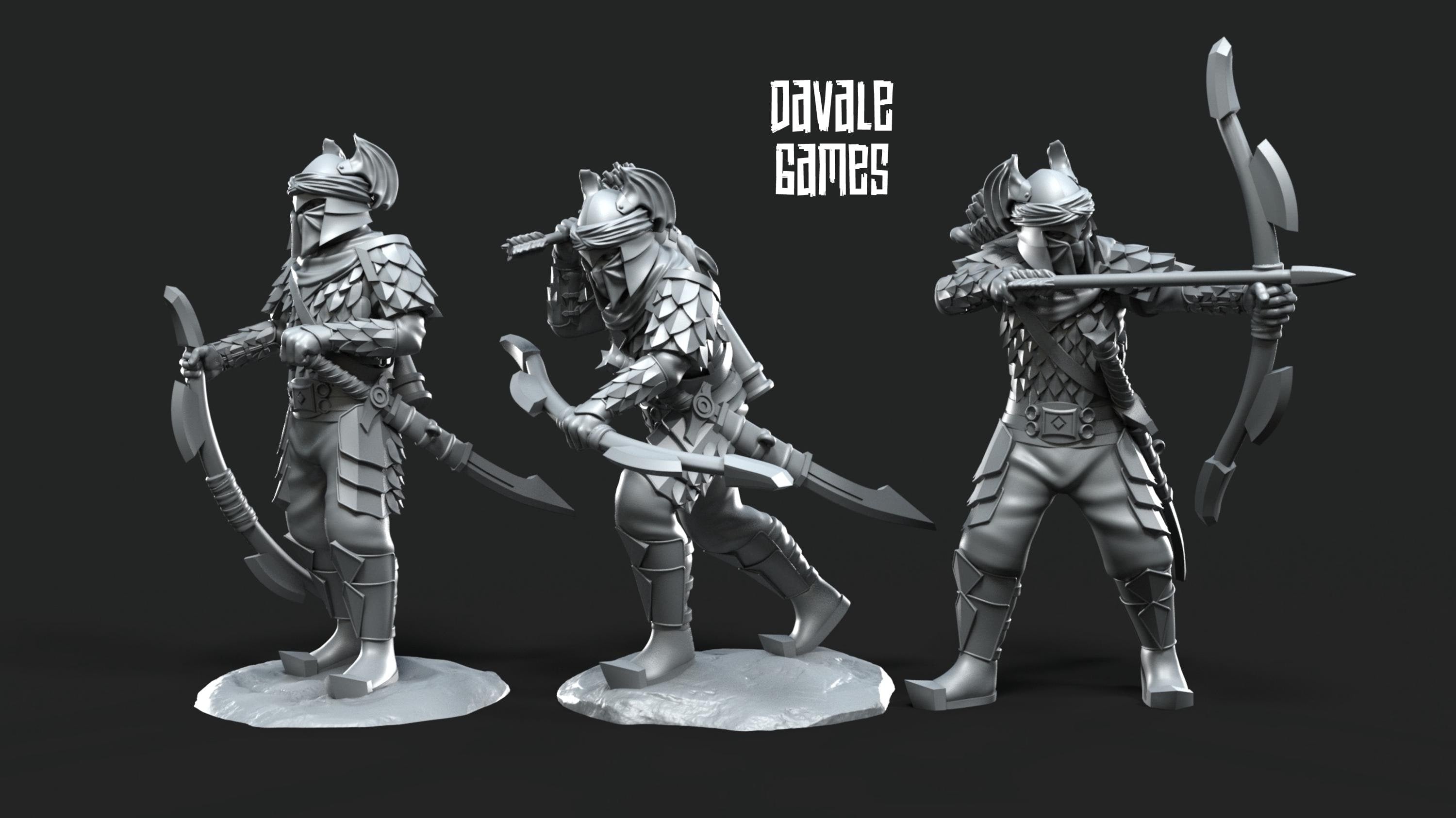 Dragon Army Archers 28mm miniatures dnd minis fantasy miniatures dungeons and dragons miniatures wargaming miniatures tabletop