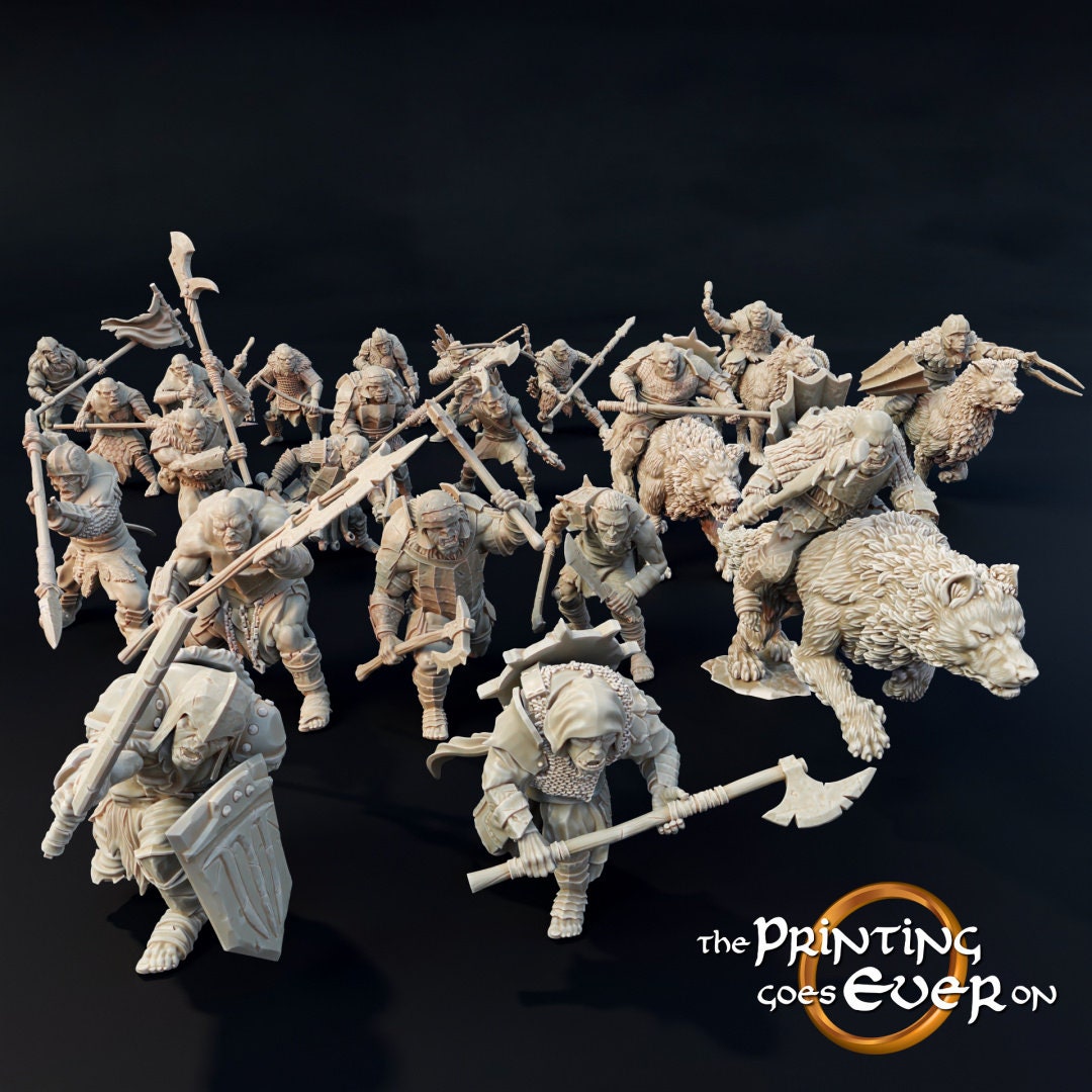 Orcs Warband 28mm miniatures dnd gift fantasy miniatures dungeons and dragons minis wargaming miniatures tabletop wargames miniature