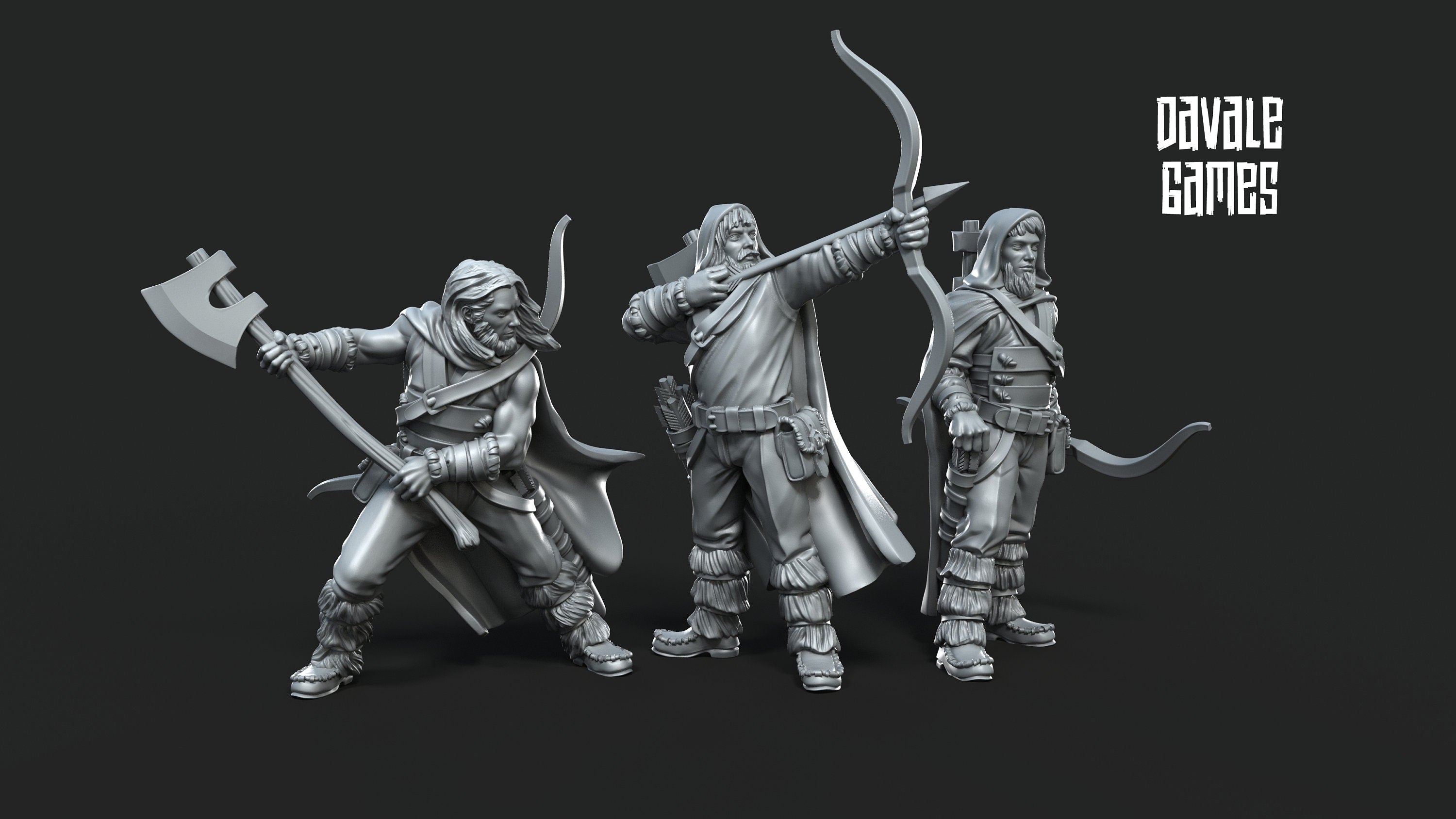 28mm Resin Bearman Warriors | DnD & Wargaming Minis – Ready for Painting and Epic Fantasy Battles
