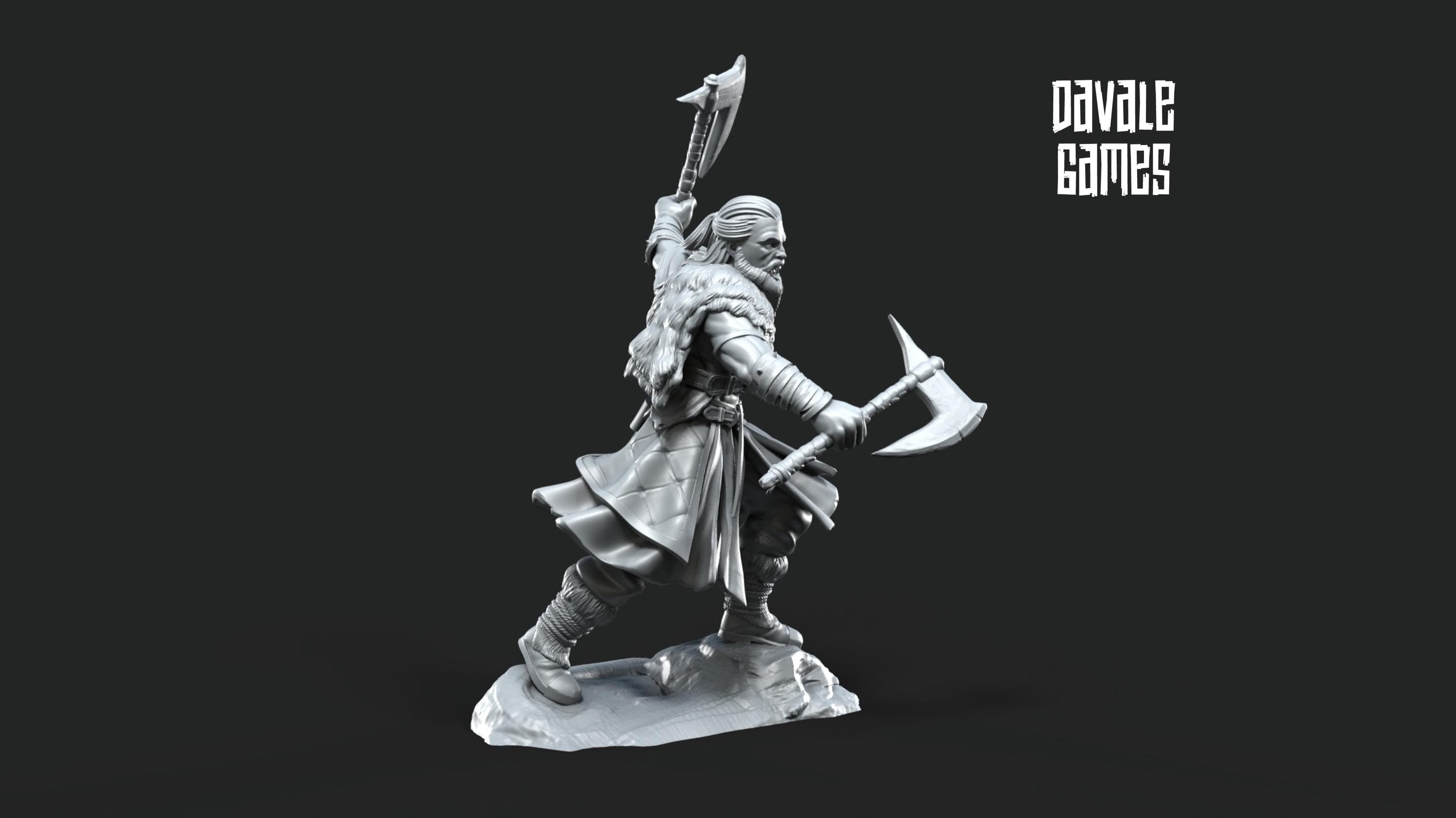 Ragnar, Halfwolf 28mm miniatures dnd minis fantasy miniatures dungeons and dragons painting wargaming miniatures tabletop