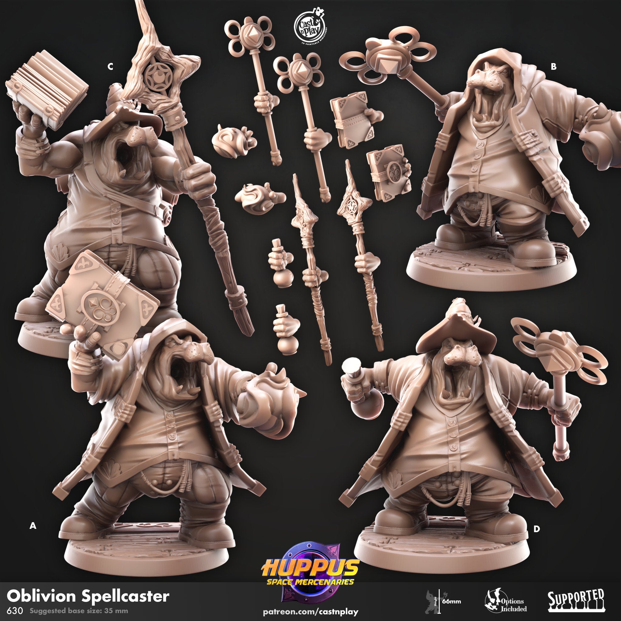 Oblivion Spellcasters Tabletop RPG Wargames Fantasy D&D AOS 32mm scale Miniature