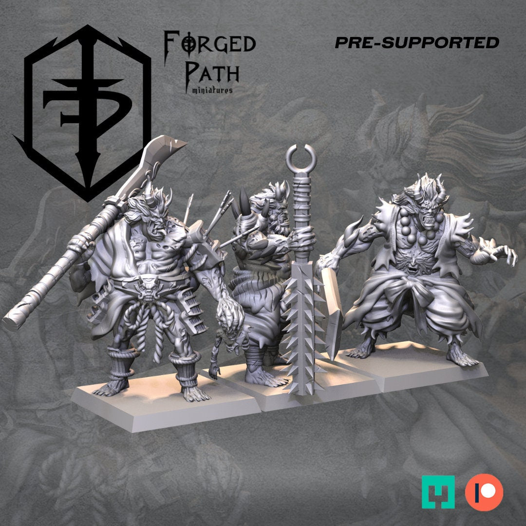 Blades of the cursed Demon warriors Fantasy Wargaming Miniatures 32mm