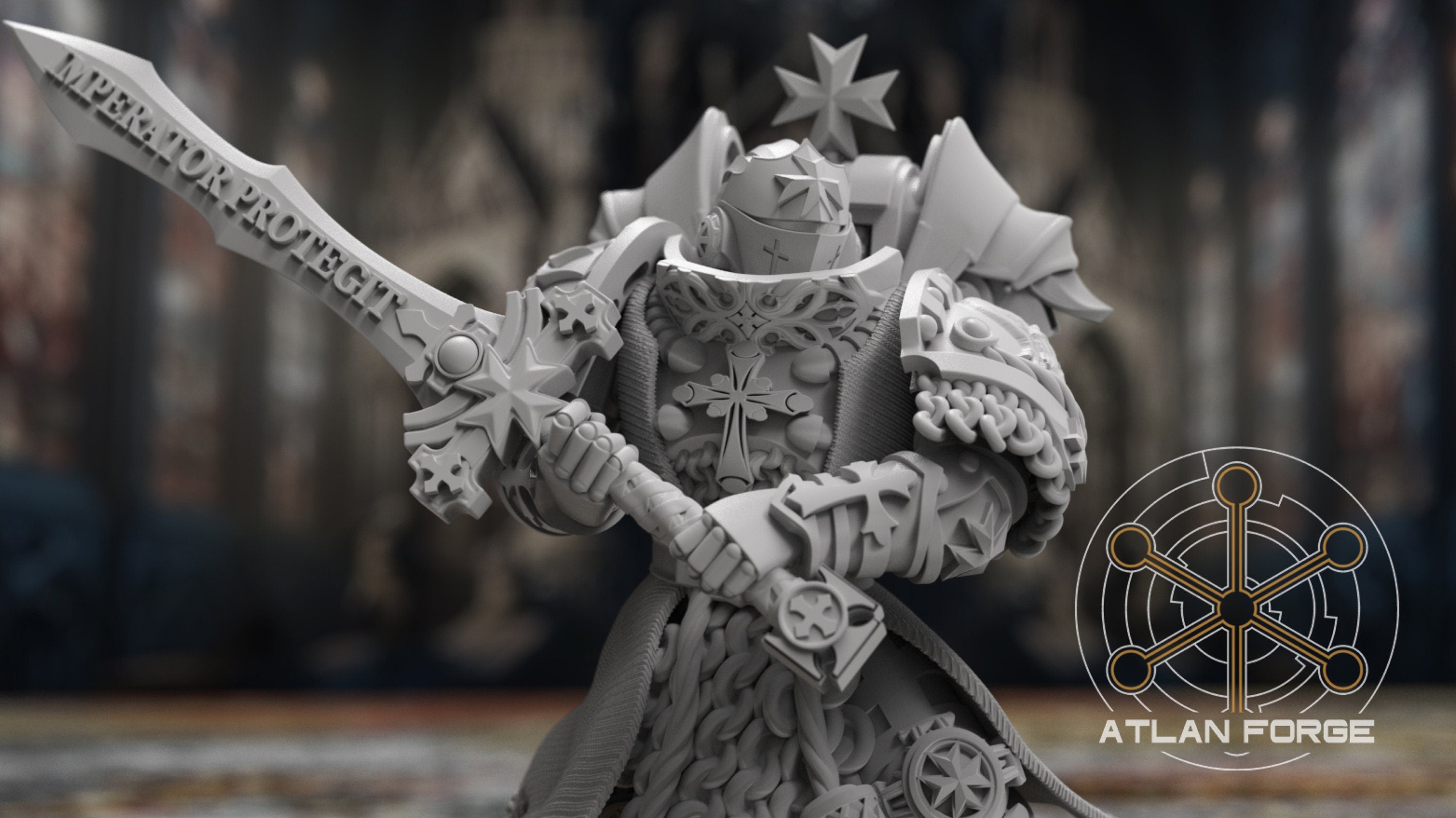 Templar Paladins 32mm sci-fi fantasy miniature for tabletop games grimdark RPGs dnd wargaming miniature dungeons and dragons