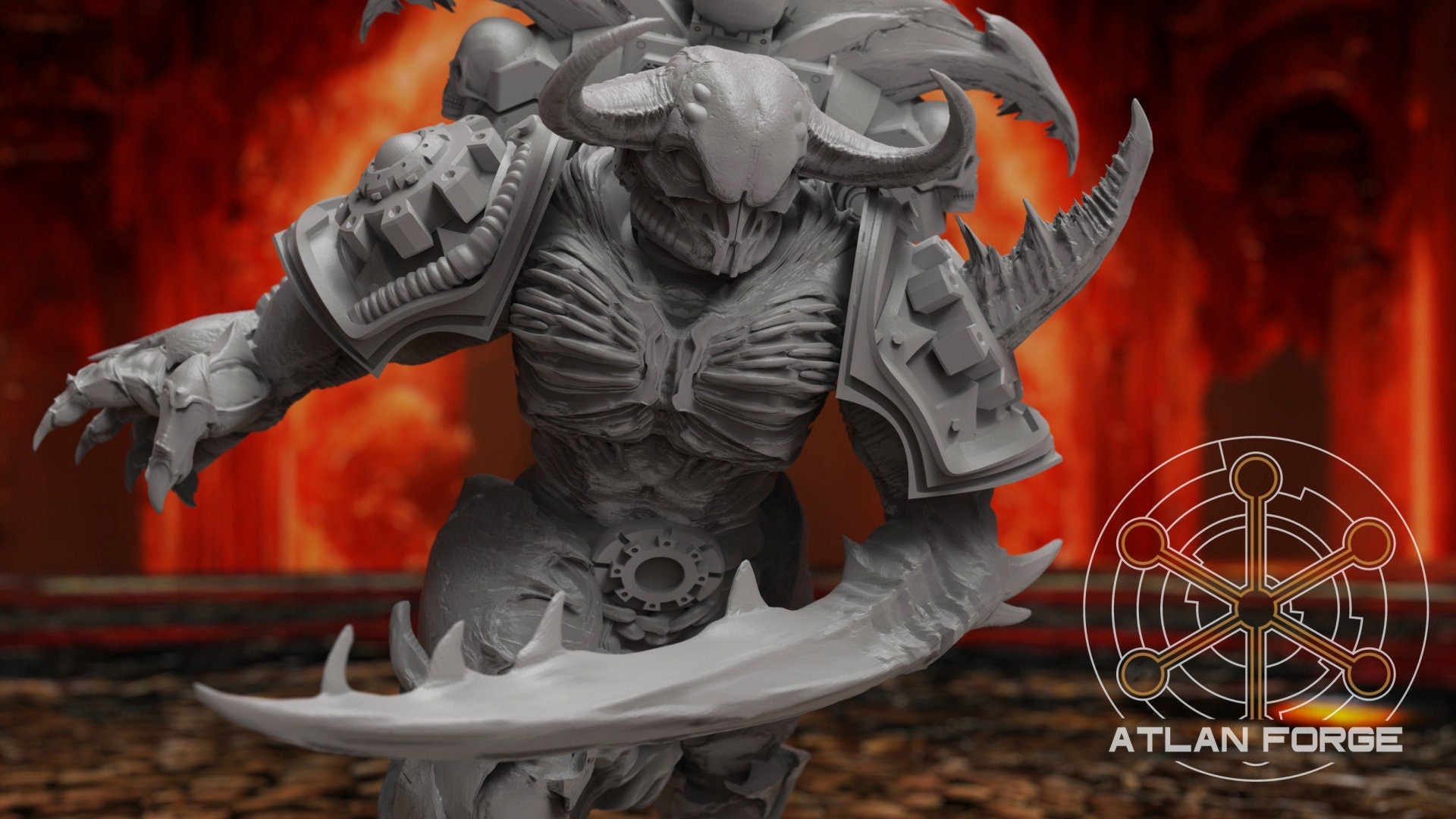 Daemons hades accursed 32mm sci-fi fantasy miniature for tabletop games grimdark RPGs dnd wargaming miniature dungeons and dragons painting