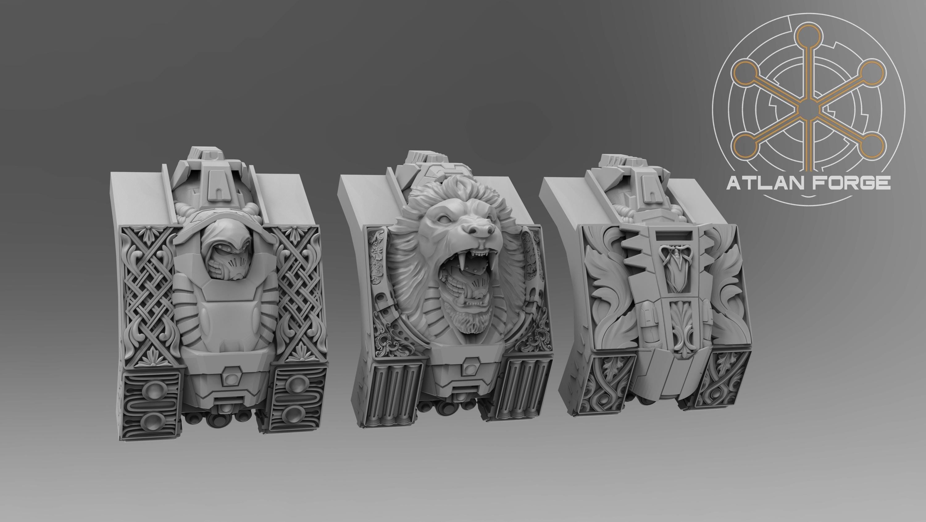 Angelic Lion Dreadnought 32mm wargame fantasy miniature dnd wargaming miniature dungeons and dragons painting gift RPG tabletop minis
