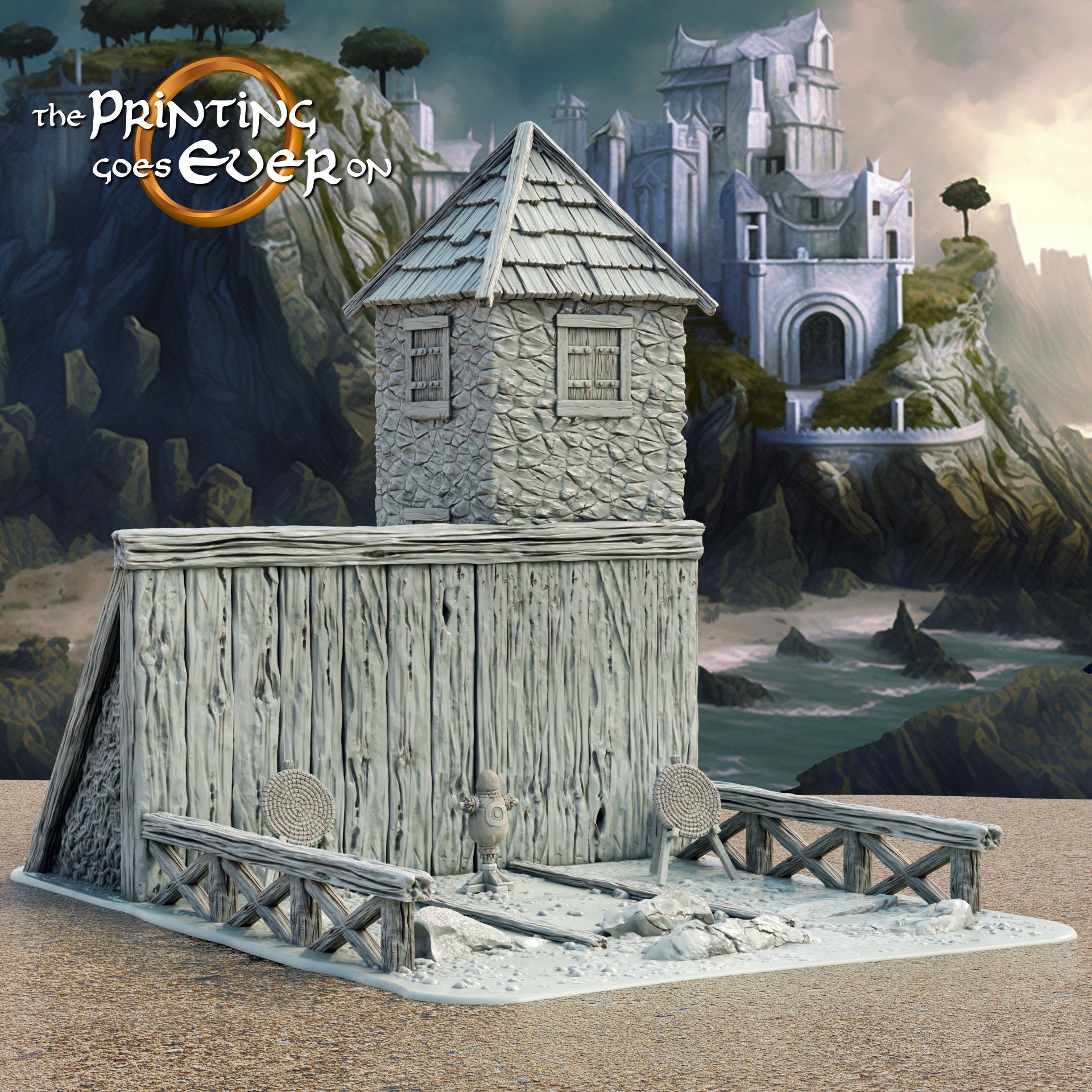 Medieval city terrain Archery range 28mm Scatter Terrain tabletop fantasy wargaming terrain dnd dungeons and dragons pathfinder miniature