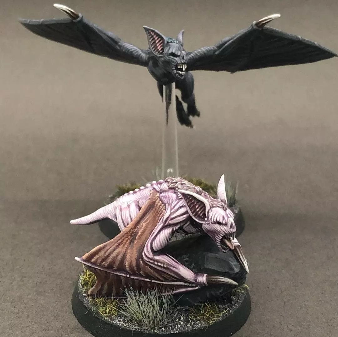Terror realm gaint bats 28mm miniature dungeon and dragons fantasy wargaming miniature tabletop fantasy wargame miniature painting gift dnd