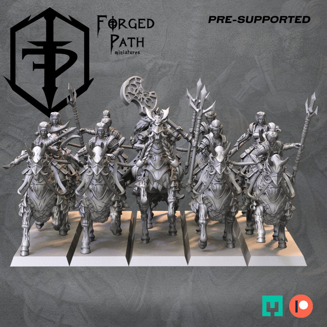 Blades of the cursed Vampire Knights mounted Fantasy Wargaming Miniatures 32mm