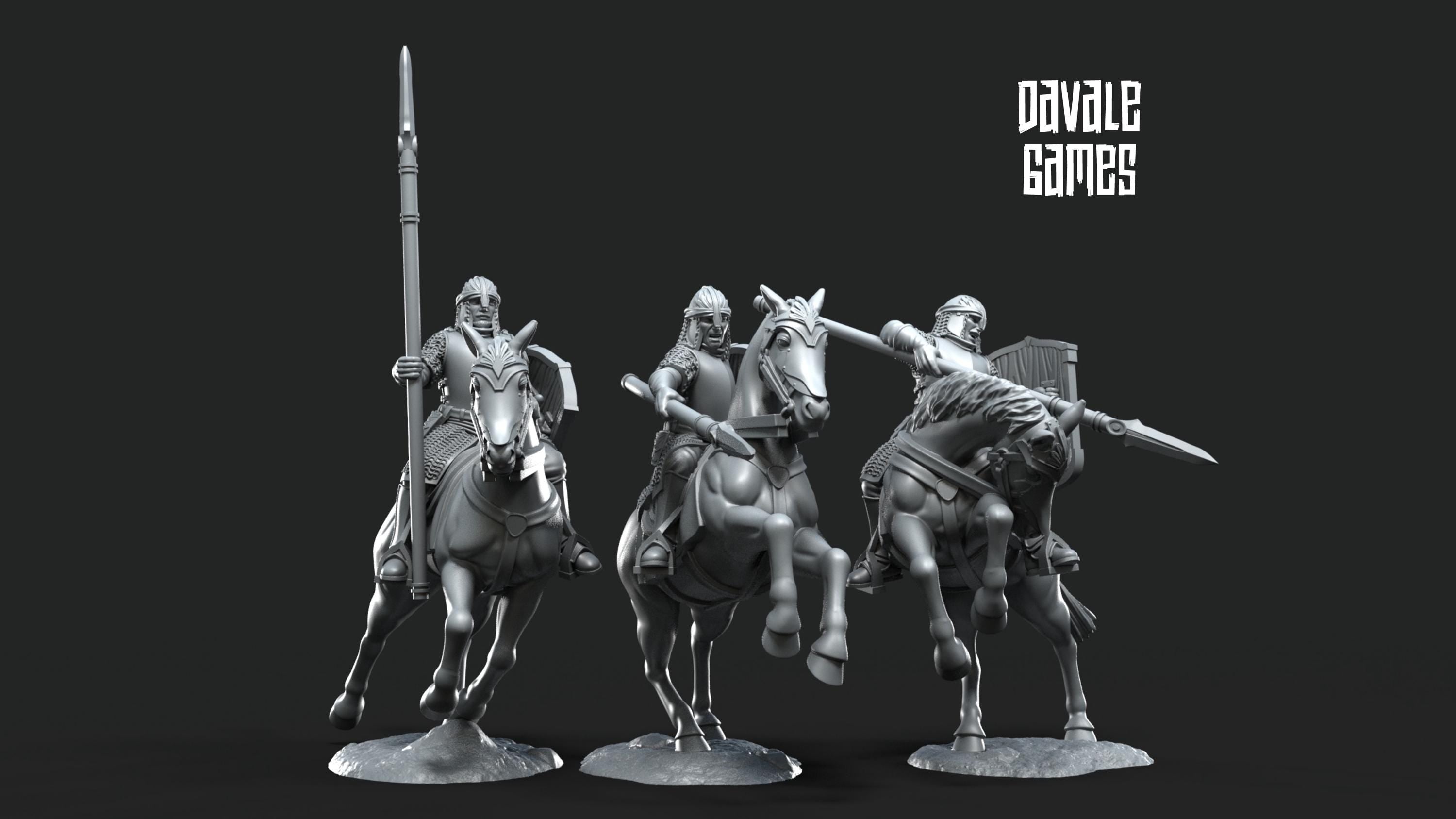 North Warriors riders 28mm miniatures dnd fantasy miniatures dungeons and dragons figures for painting wargaming miniatures tabletop.