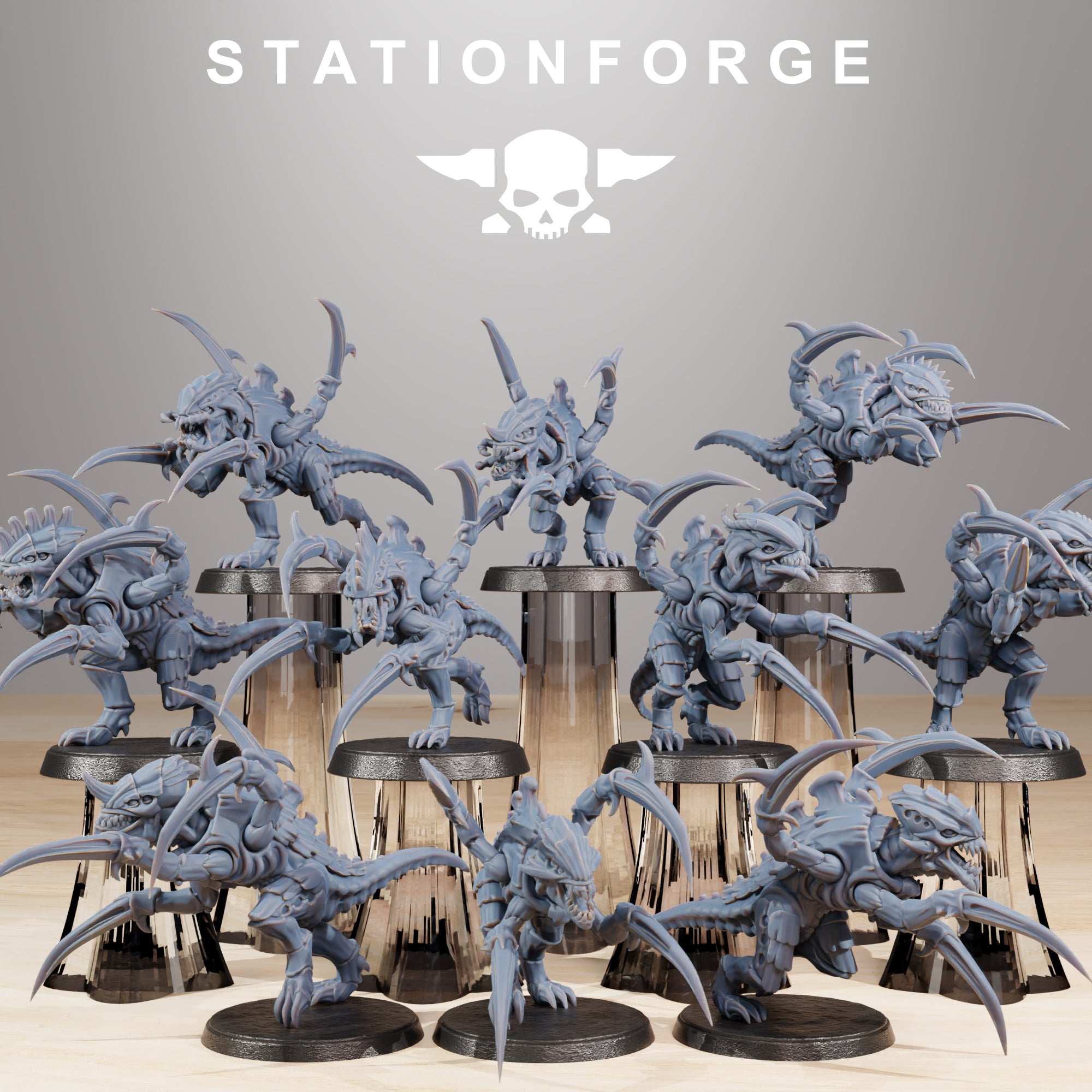 Xenarid Strike Force 32mm Resin Miniatures – Grimdark Sci Fi Alien Army for Wargaming