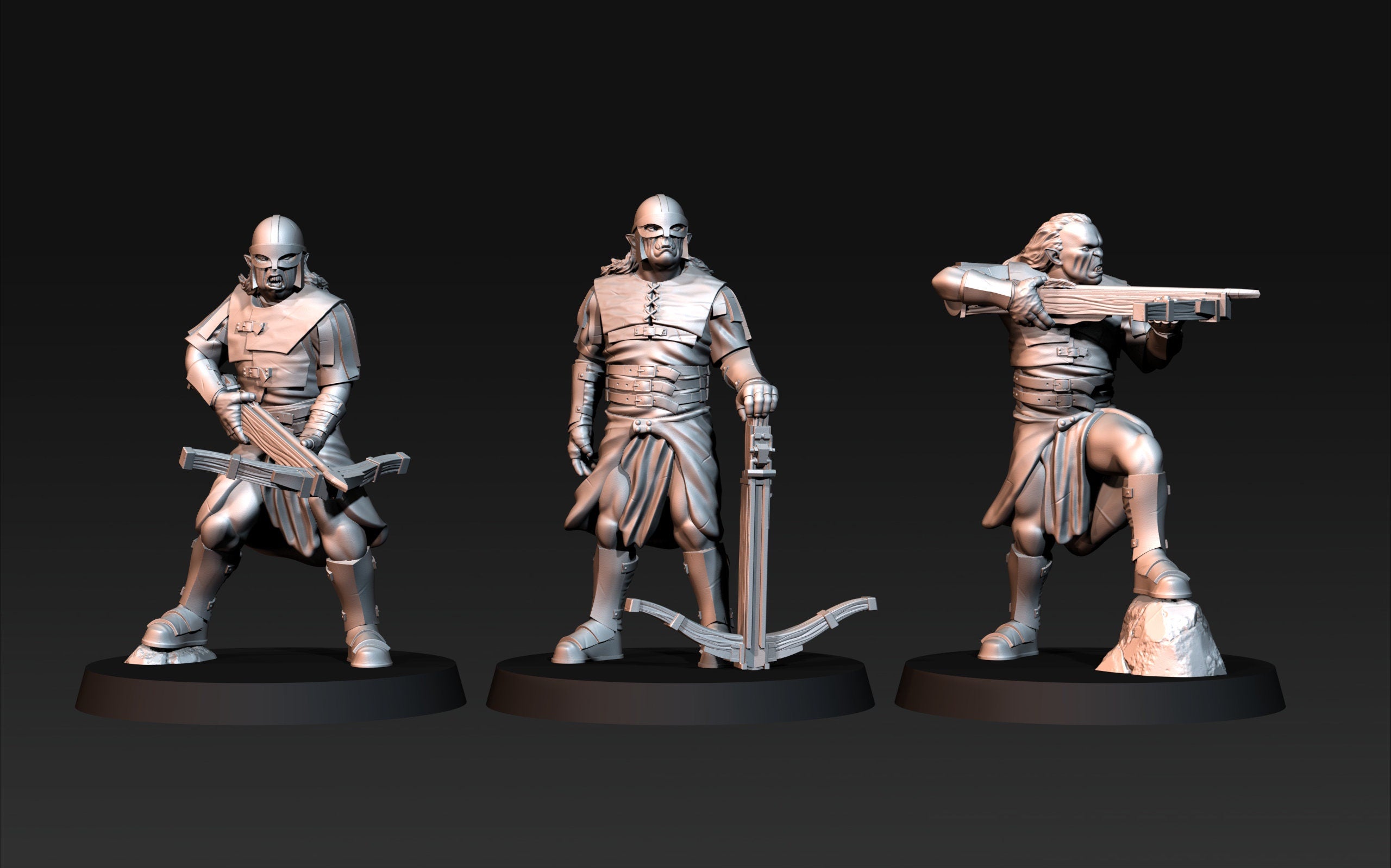 Blood Orc Crossbows 28mm miniatures dnd gift fantasy miniatures dungeons and dragons wargaming miniatures tabletop wargames miniature