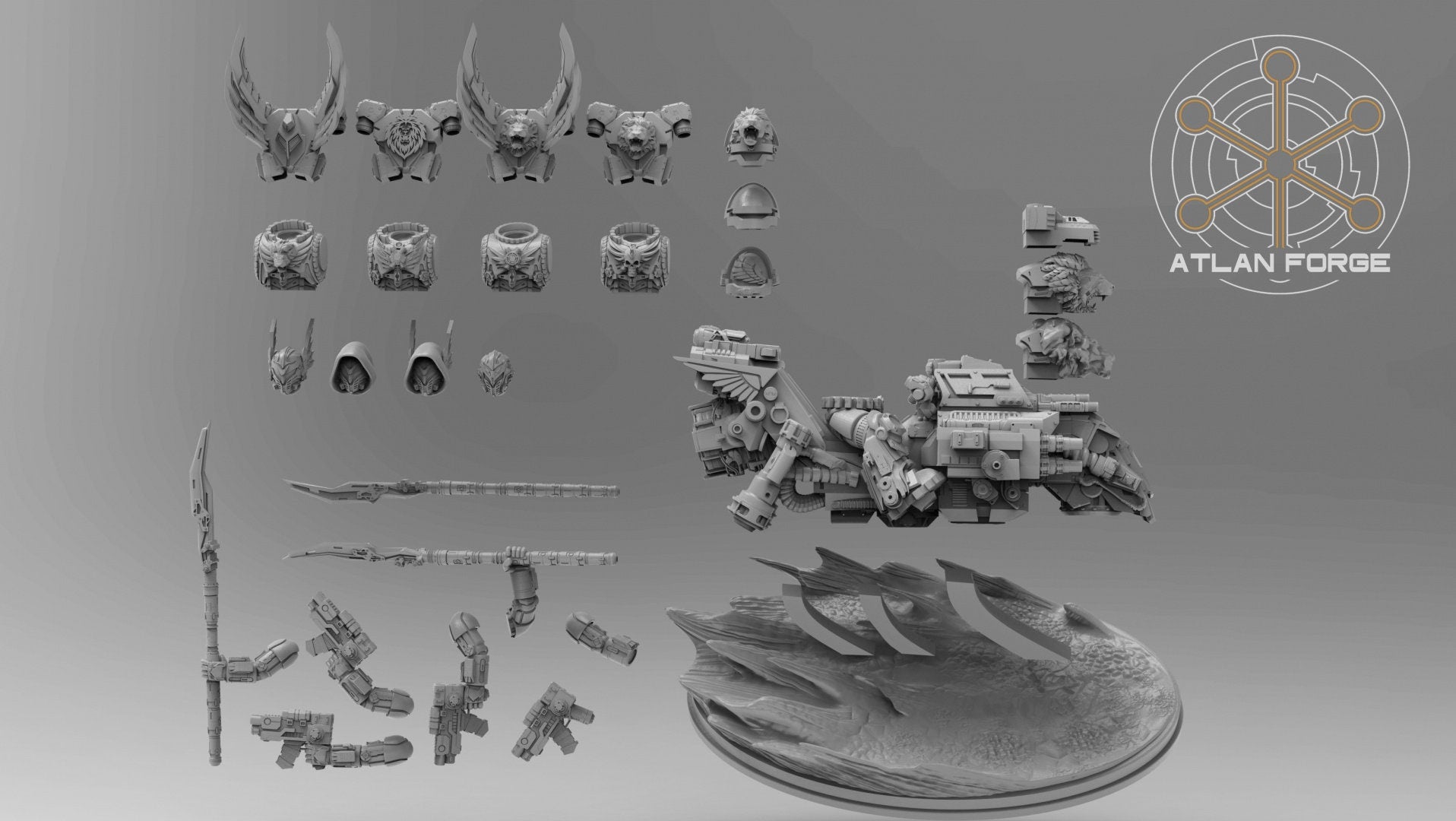 Angelic Hover Bikes 32mm sci-fi fantasy miniature for tabletop games grimdark RPGs dnd wargaming miniature dungeons and dragons painting