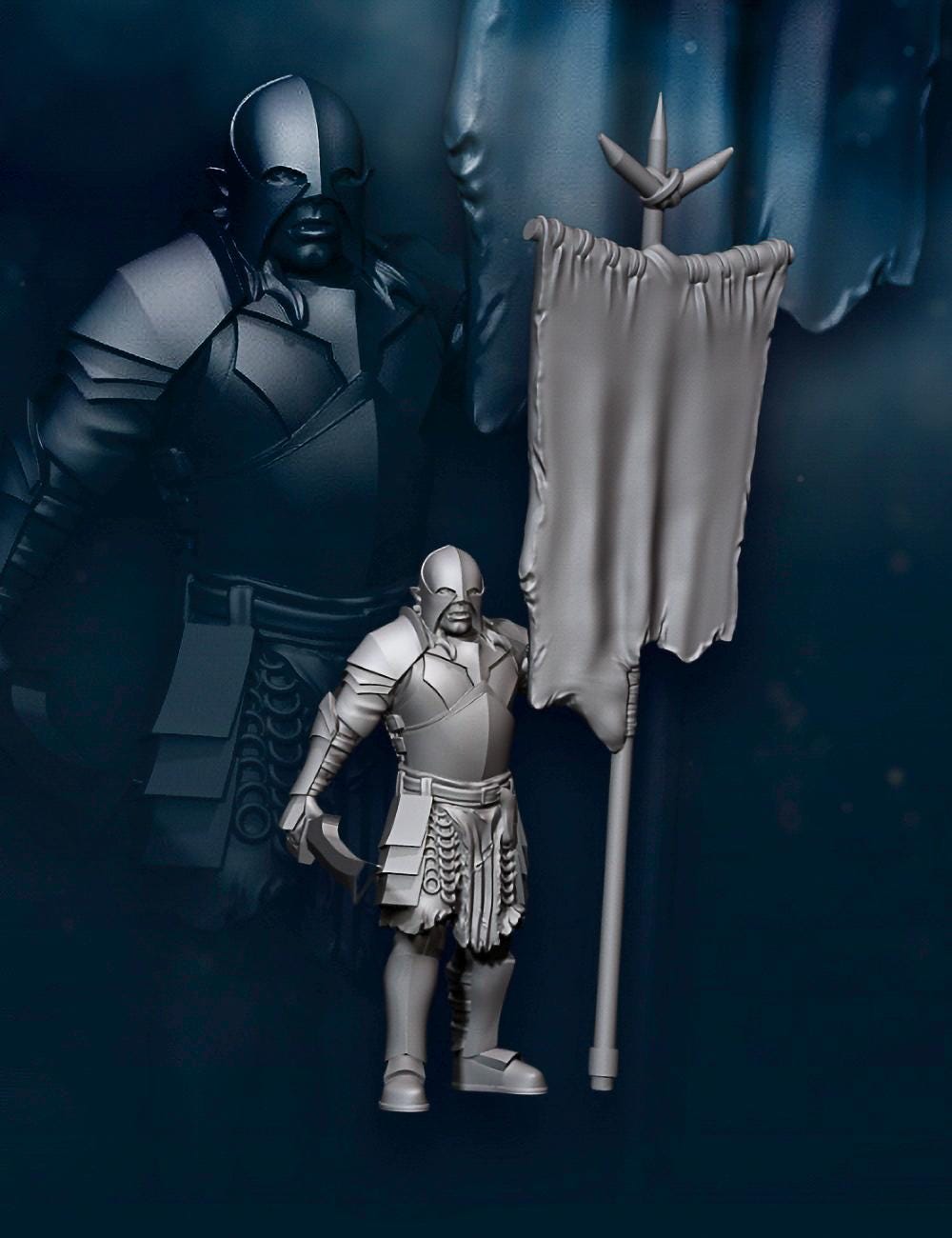 Super Orc Banner 28mm miniatures dnd gift fantasy miniatures dungeons and dragons minis wargaming miniatures tabletop wargames miniature
