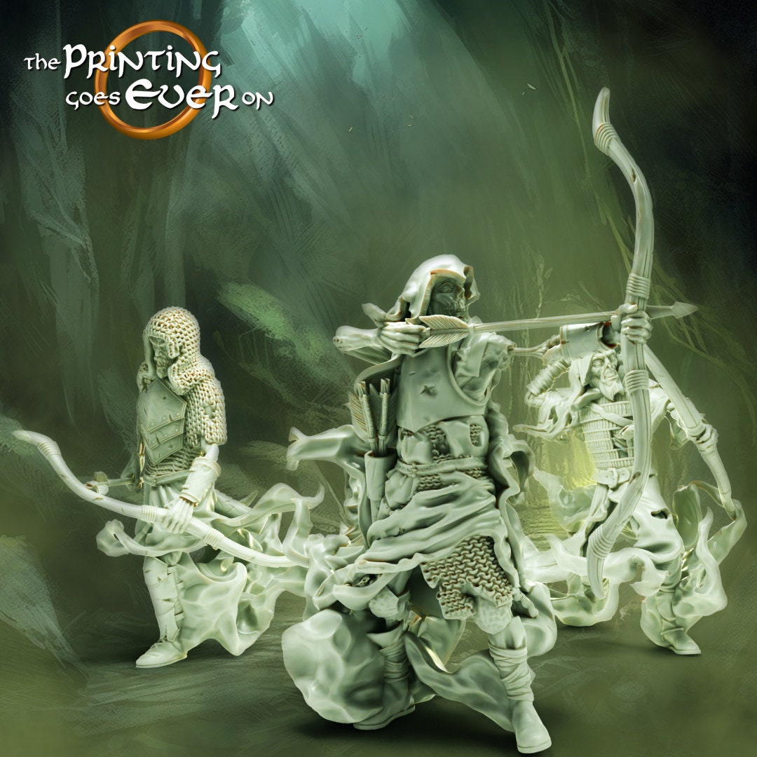 Ghost Archers undead 28mm miniature dungeon and dragons fantasy wargaming miniature tabletop fantasy wargame miniature painting dnd
