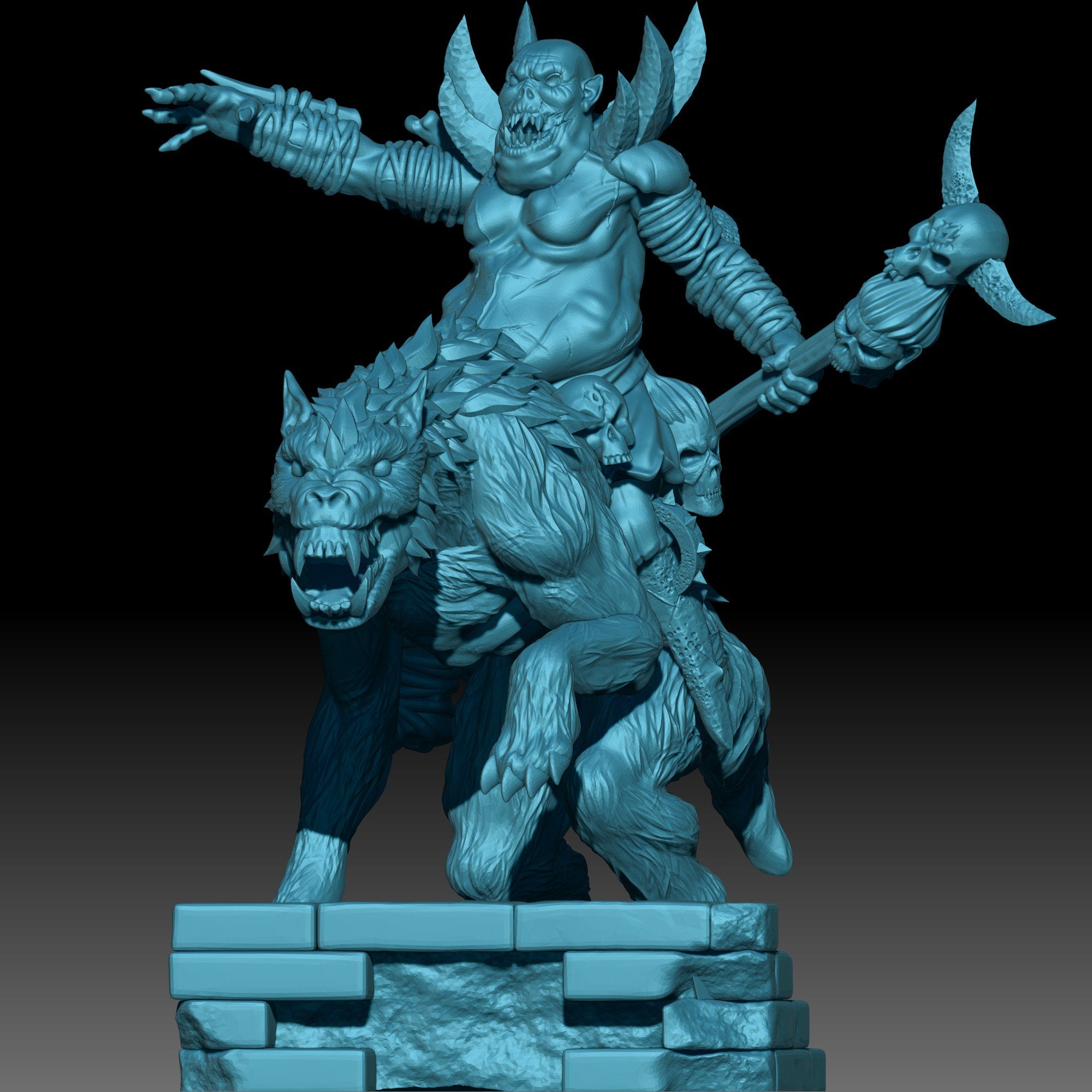Donorg the fat orc shaman 28mm miniatures dnd gift fantasy miniatures dungeons and dragons wargaming miniatures tabletop wargames