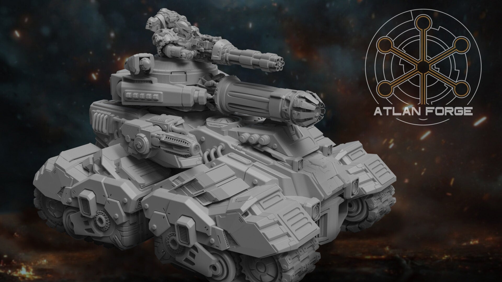 Smilodon Battle Tank 32mm sci-fi fantasy miniature for tabletop games grimdark RPGs dnd wargaming miniature dungeons and dragons