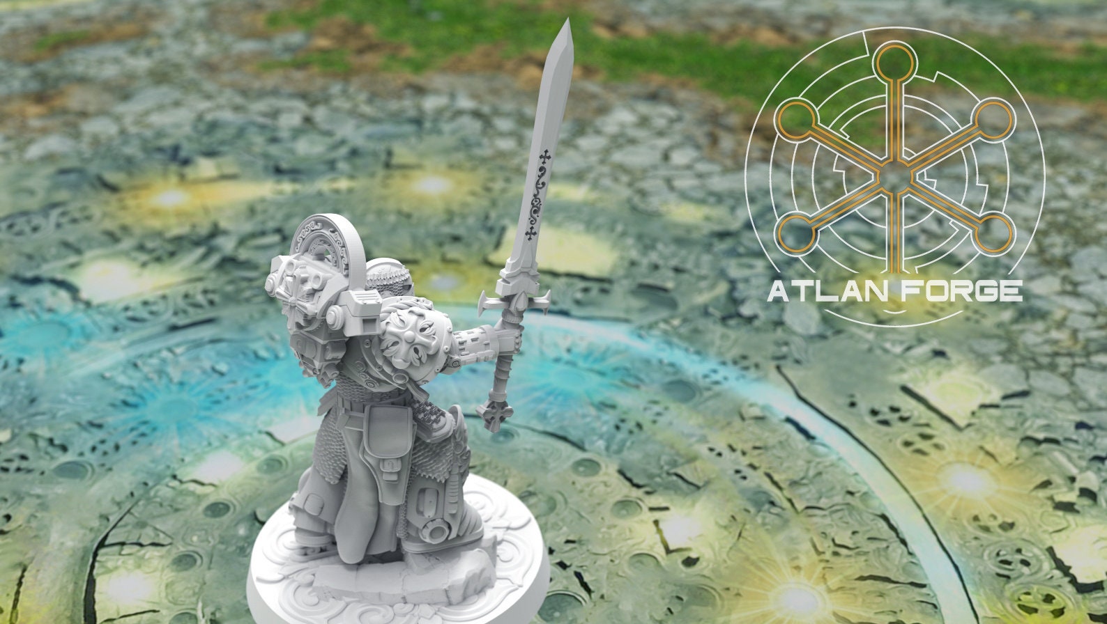 Templar knight champion 32mm wargame fantasy miniature dnd wargaming miniature dungeons and dragons painting gift RPG tabletop minis