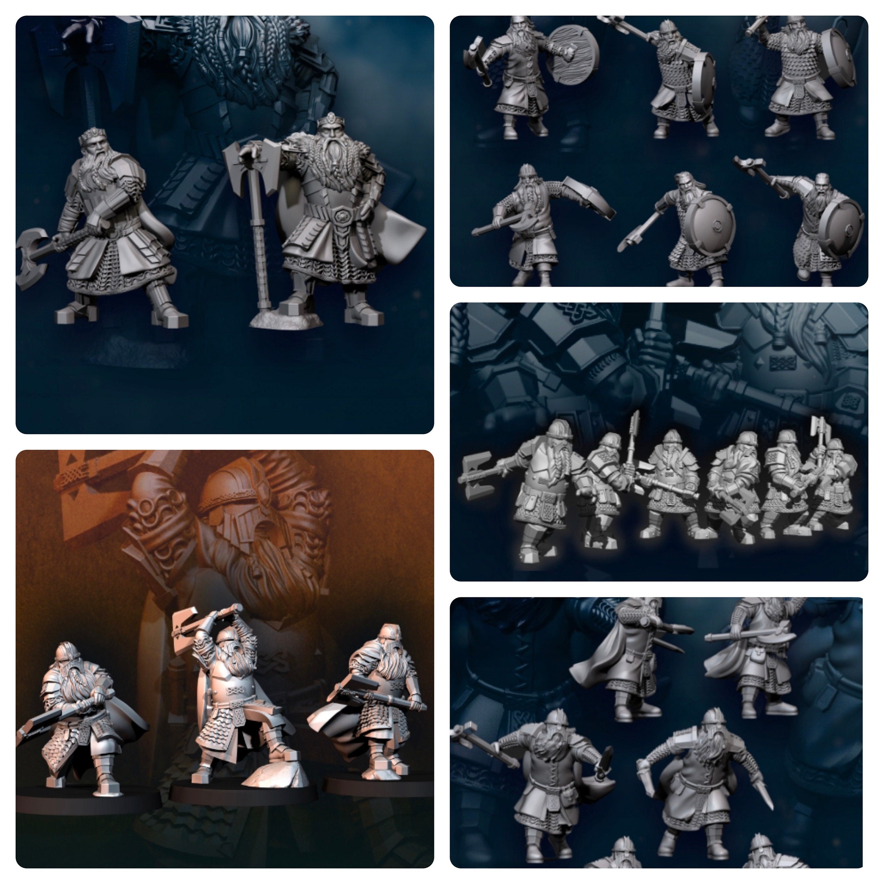 Kalak dwarves box set bundle 28mm miniatures fantasy dungeons and dragons miniature wargaming miniatures tabletop dnd dwarf army miniatures