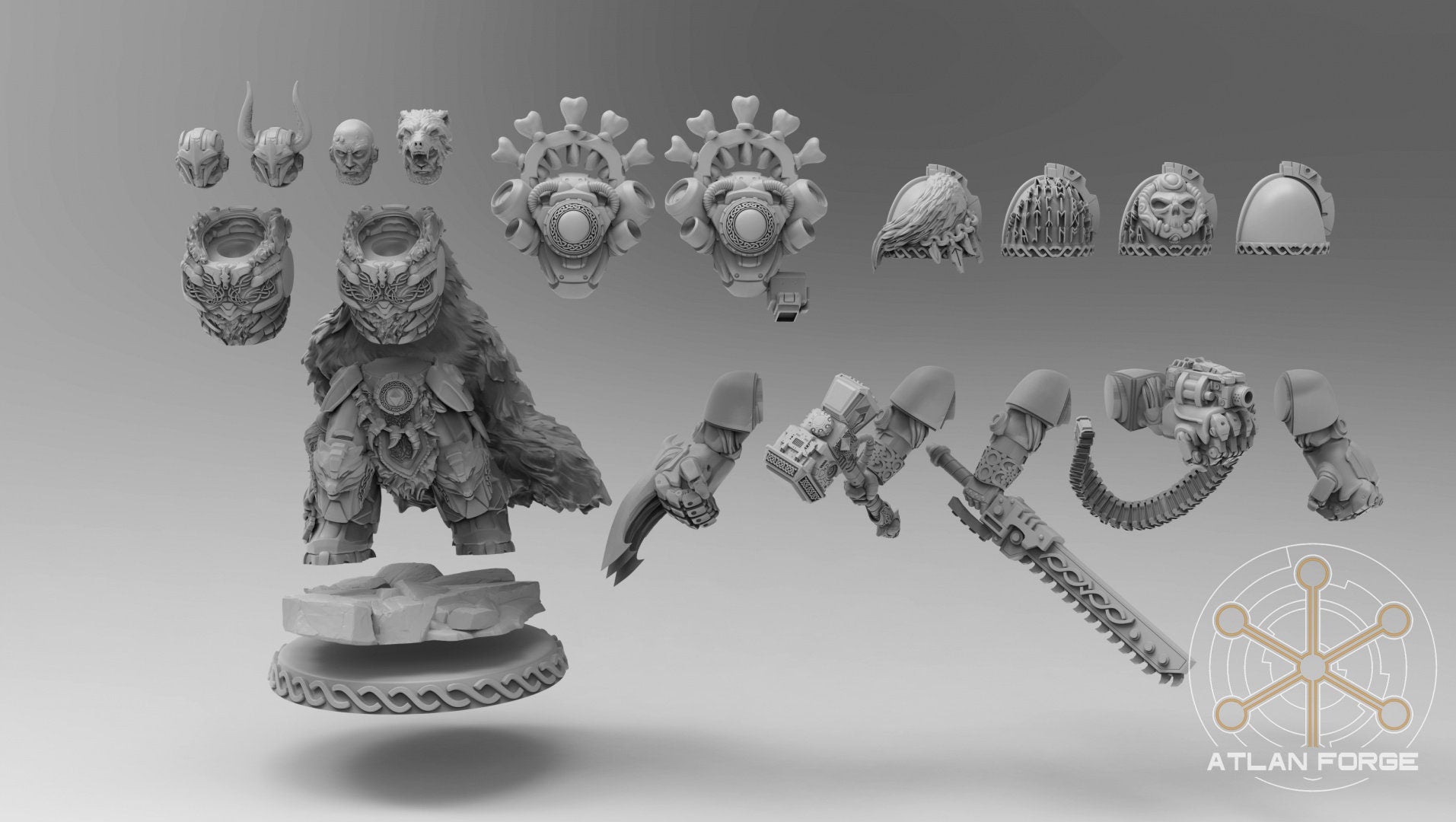 Asgardian Aegis captain 32mm sci-fi fantasy miniature for tabletop games grimdark RPGs dnd wargaming miniature dungeons and dragons