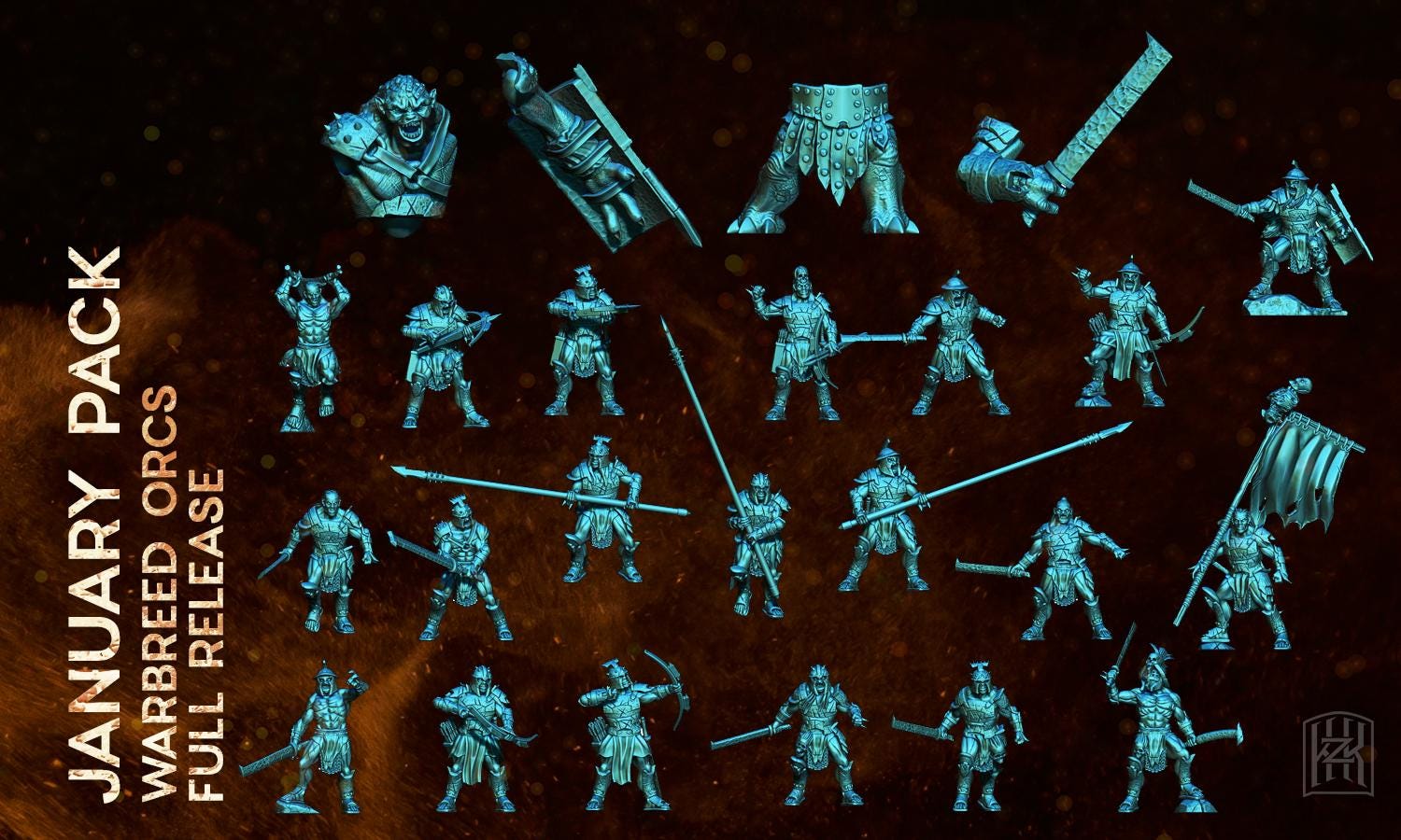 orcs army Pack 28mm miniatures dnd gift fantasy miniatures dungeons and dragons minis wargaming miniatures tabletop wargames