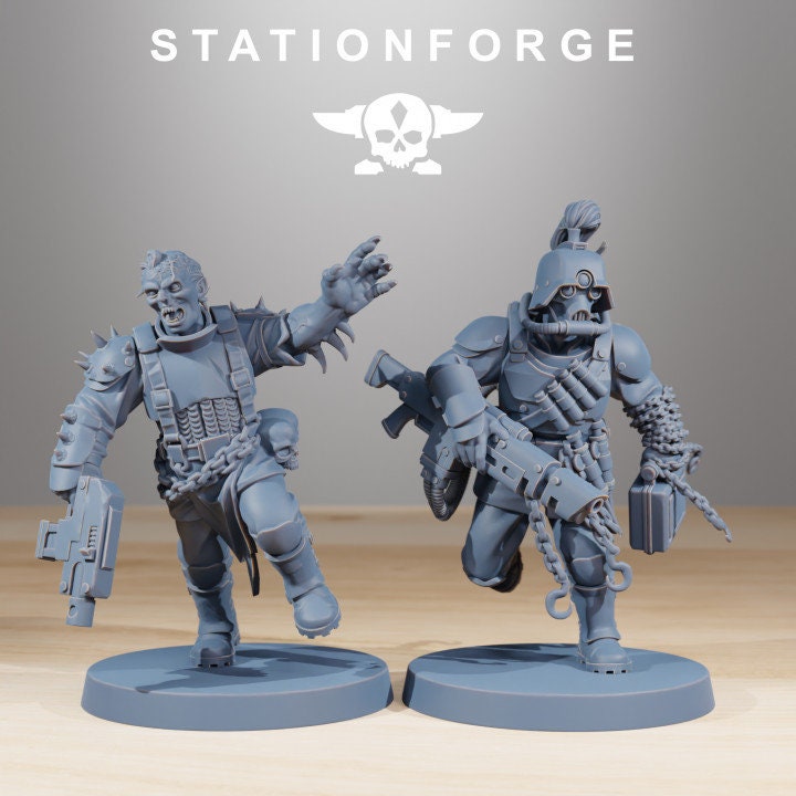 Corrupted Guard The Forsaken 32mm sci-fi fantasy miniature for tabletop games grimdark RPGs dnd wargaming miniature dungeons and dragons