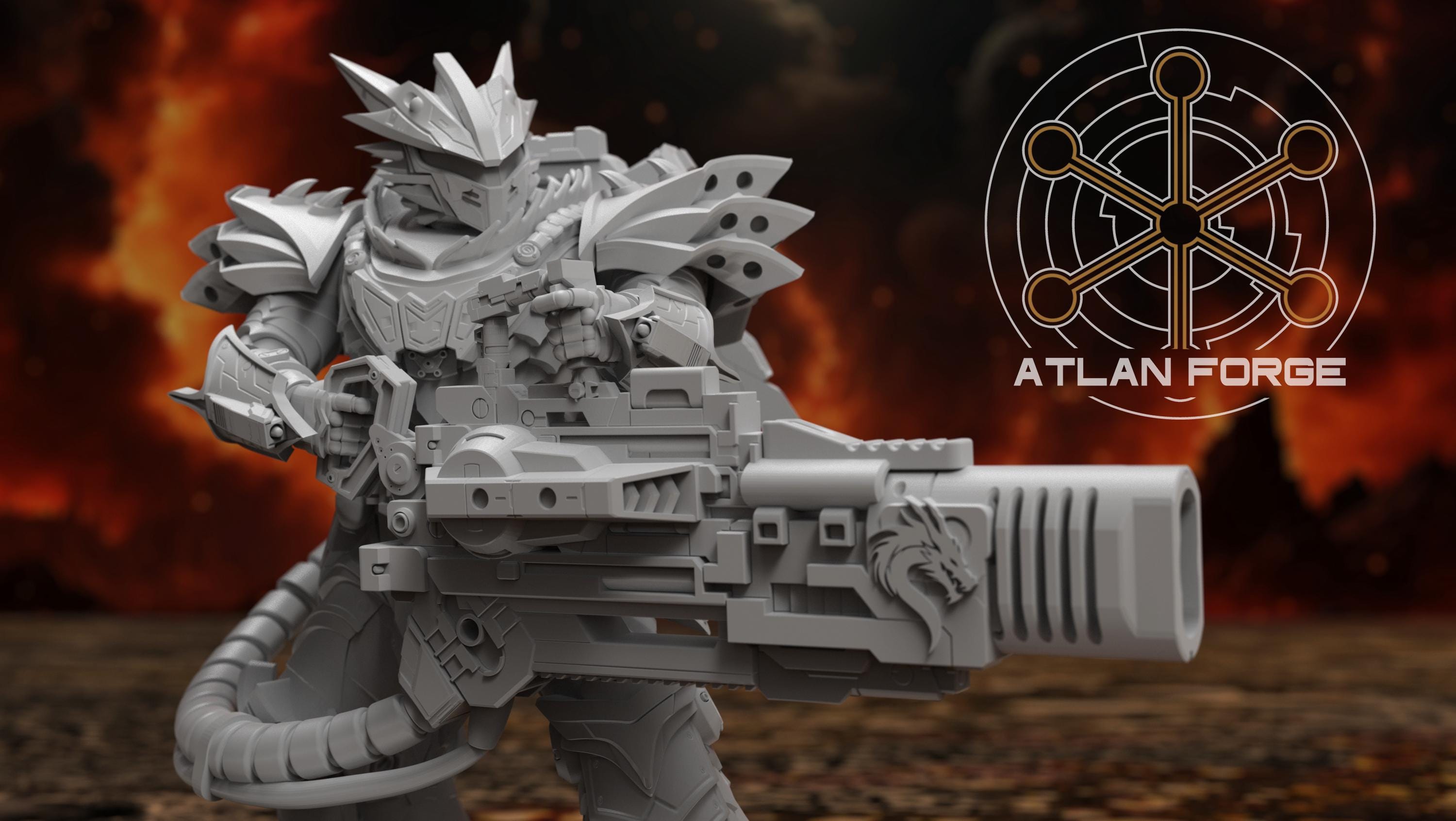 Dragon Knights Incinerators 32mm sci-fi fantasy miniature tabletop games grimdark RPGs dnd wargaming miniature dungeons and dragons painting