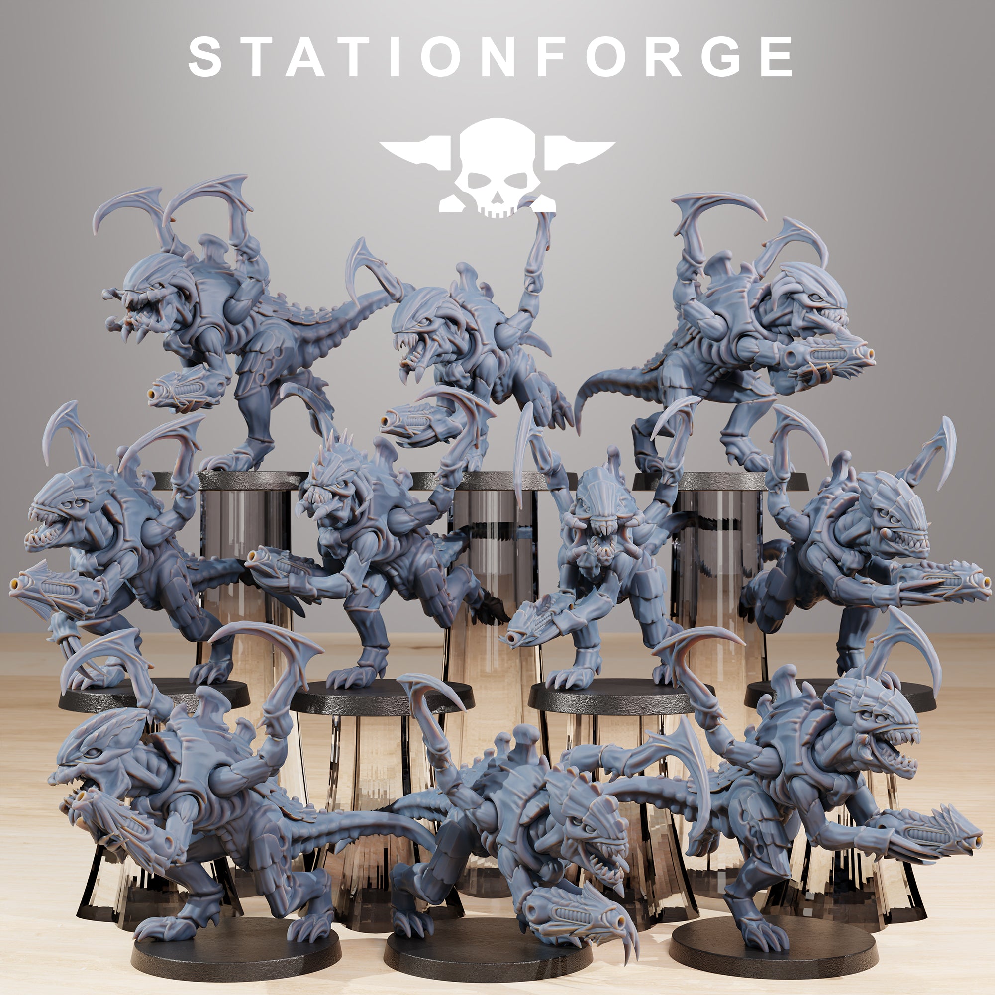 Xenarid Strike Force 32mm Resin Miniatures – Grimdark Sci Fi Alien Army for Wargaming