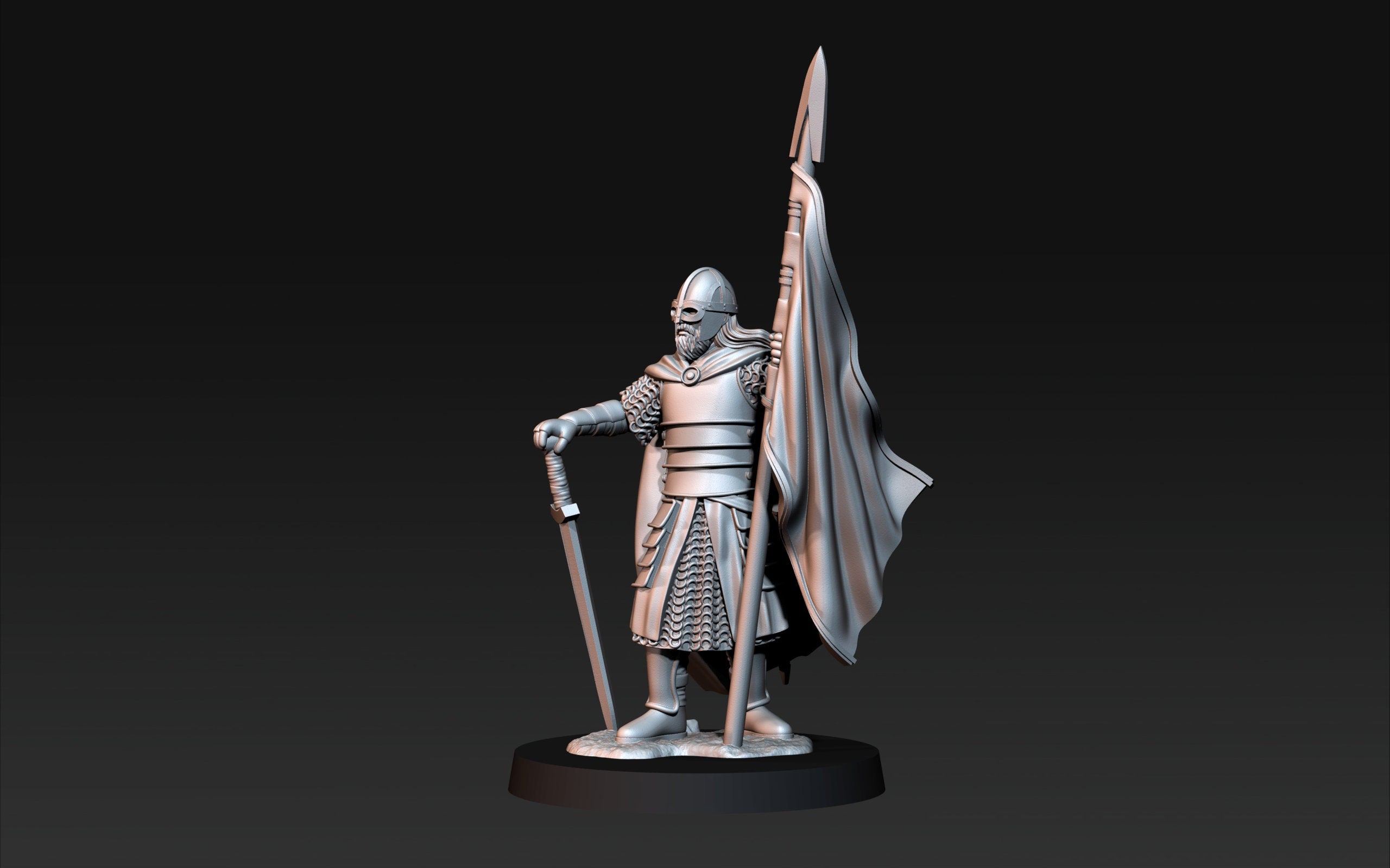 West Human Banner 28mm dnd miniature dungeon and dragons fantasy wargaming miniature tabletop wargame fantasy miniature for painting gift