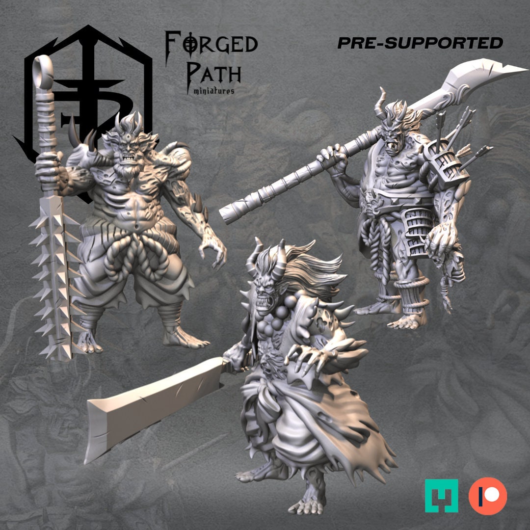 Blades of the cursed Demon warriors Fantasy Wargaming Miniatures 32mm