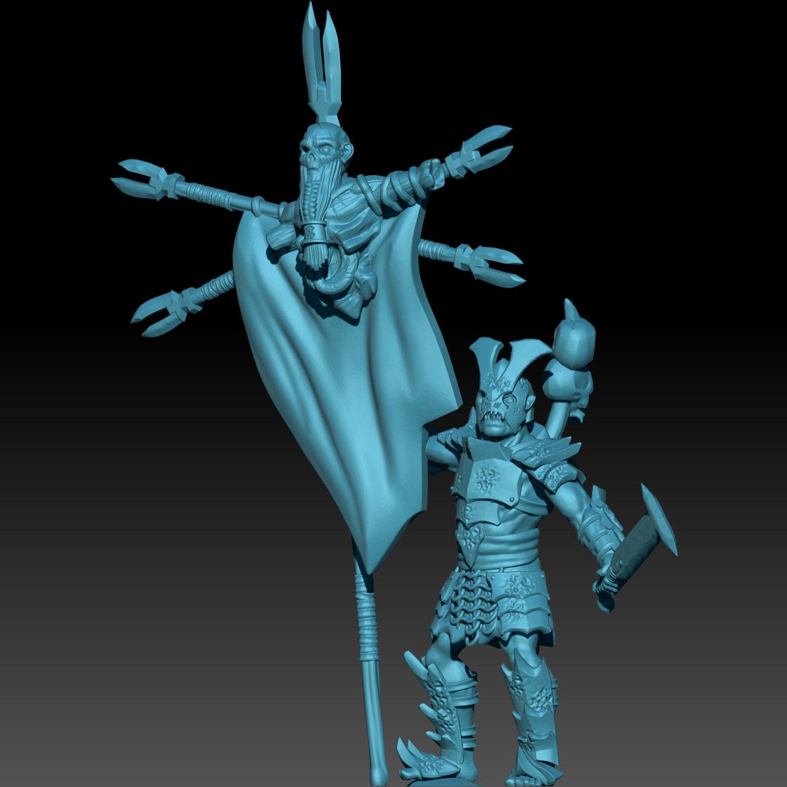 Iron fang clan banner 28mm miniatures dnd gift fantasy miniatures dungeons and dragons wargaming miniatures tabletop wargames