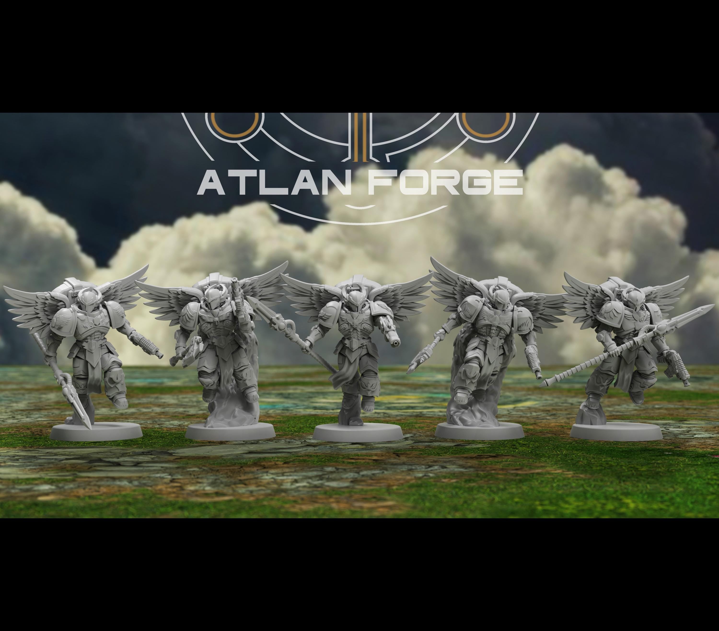 Angelic Knights Ophanim 32mm sci-fi fantasy miniature for tabletop games grimdark RPGs dnd wargaming miniature dungeons and dragons