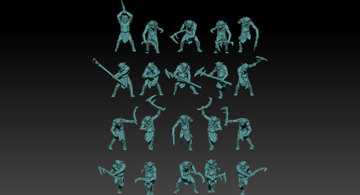 Deepmine goblins slave 28mm miniatures fantasy dungeons and dragons miniature wargaming miniatures tabletop dnd dwarf army miniatures