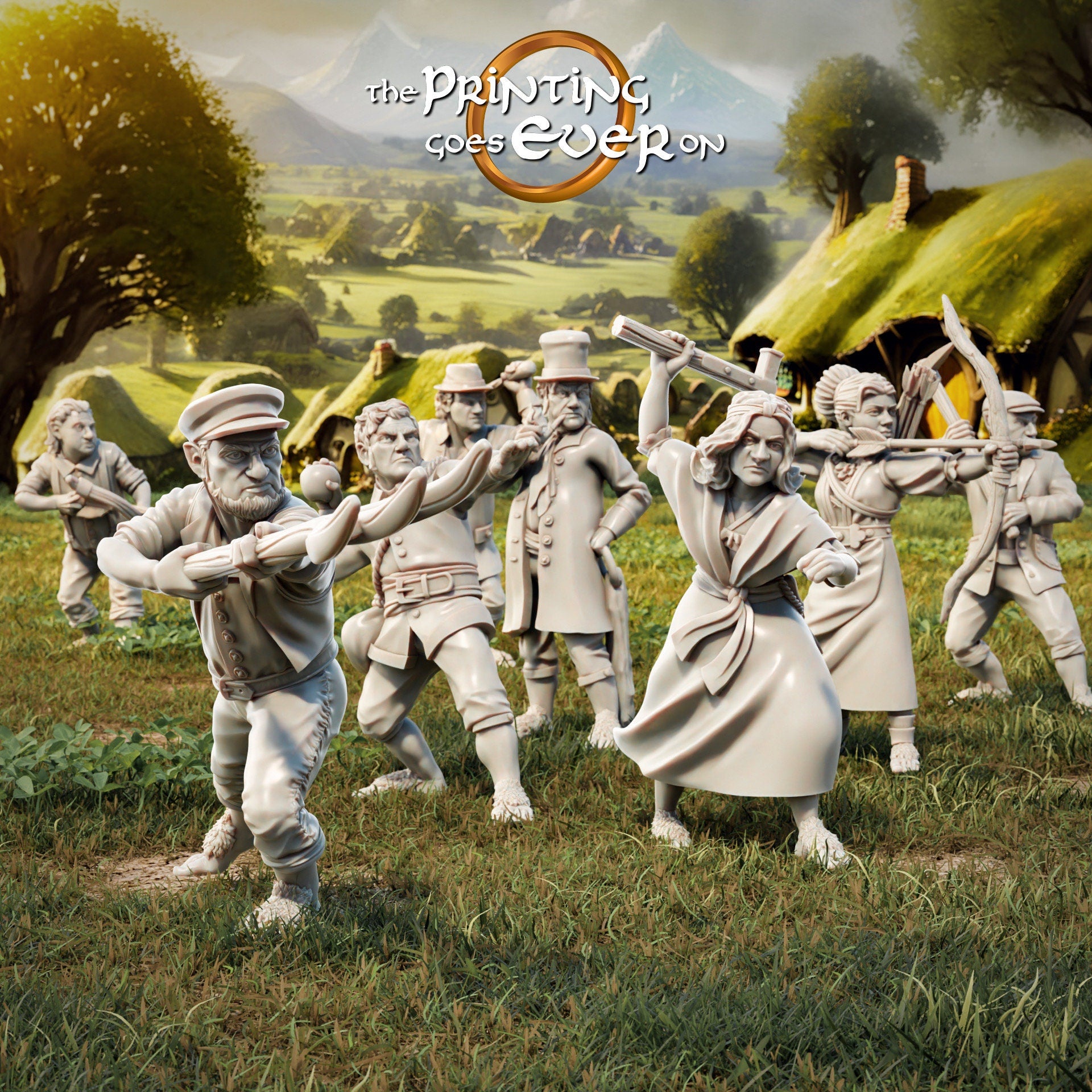 Halfling warband 28mm dnd miniature dungeon and dragons fantasy wargaming miniature tabletop wargame miniature for painting