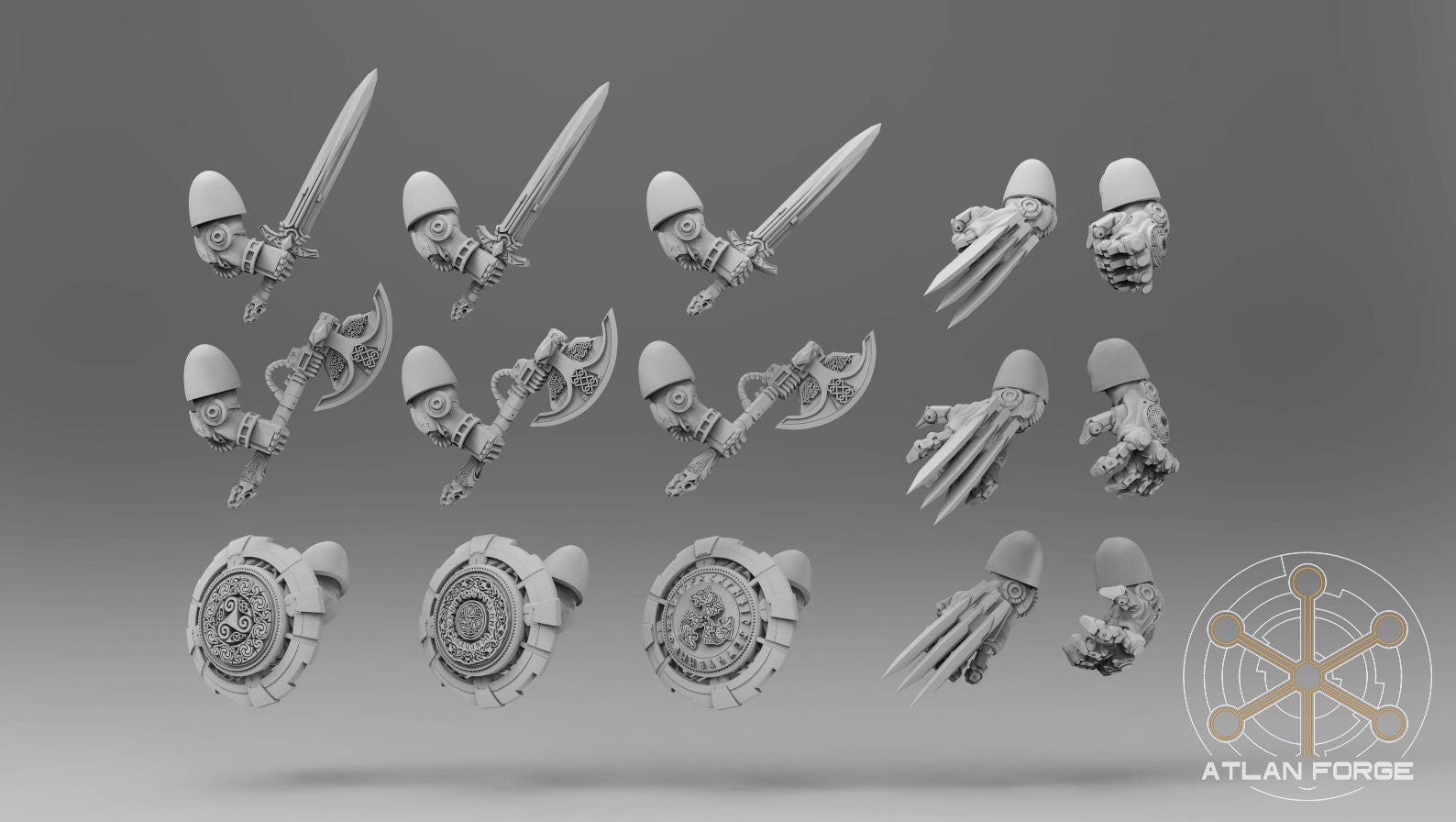 Asgardian Assault Einherjar 32mm sci-fi fantasy miniature for tabletop games grimdark RPGs dnd wargaming miniature dungeons and dragons