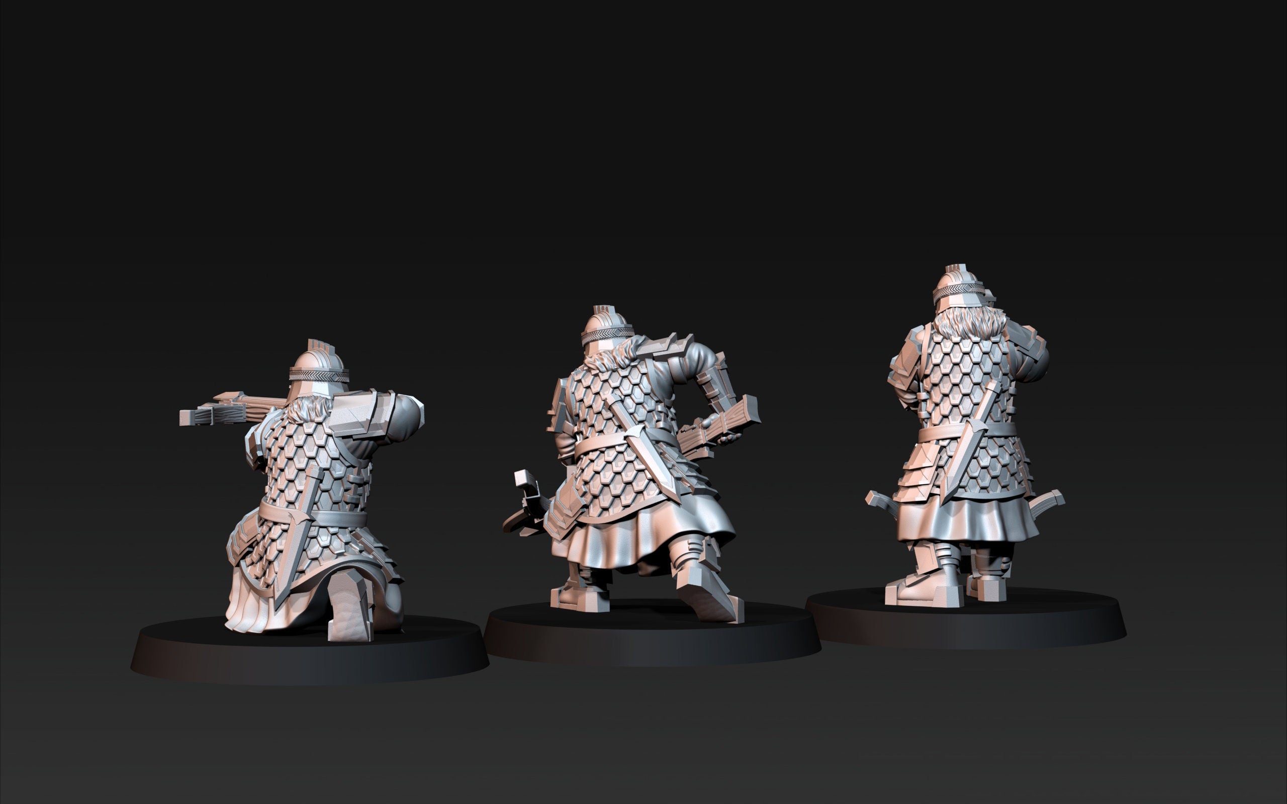Silver Goat Dwarves with crossbows dnd fantasy tabletop wargames dwarf / dwarves army miniatures