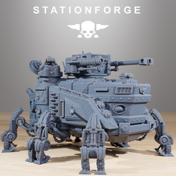 Scavenger Heavy Tank 32mm Resin Miniature – Grimdark Sci Fi War Machine for Wargaming