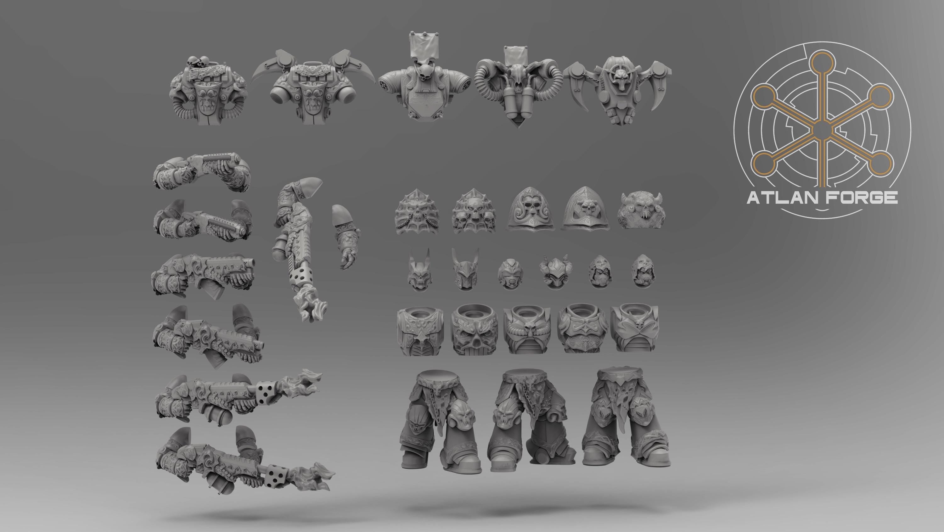 Nekramoroi Shades 32mm scale sci-fi fantasy for tabletop games grimdark RPGs dnd wargaming miniature dungeons and dragons