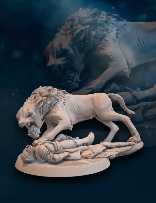 warg Chieftain 28mm miniatures dnd minis fantasy miniatures dungeons and dragons miniatures for painting wargaming miniatures tabletop