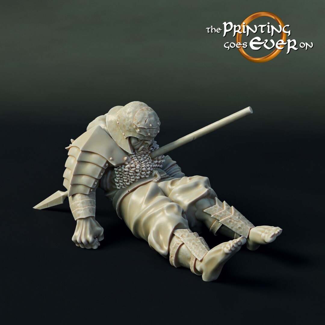 Corpses Bundle - Humans, Orcs, Horse 28mm miniatures dnd fantasy miniatures dungeons and dragons wargaming miniatures tabletop for painting