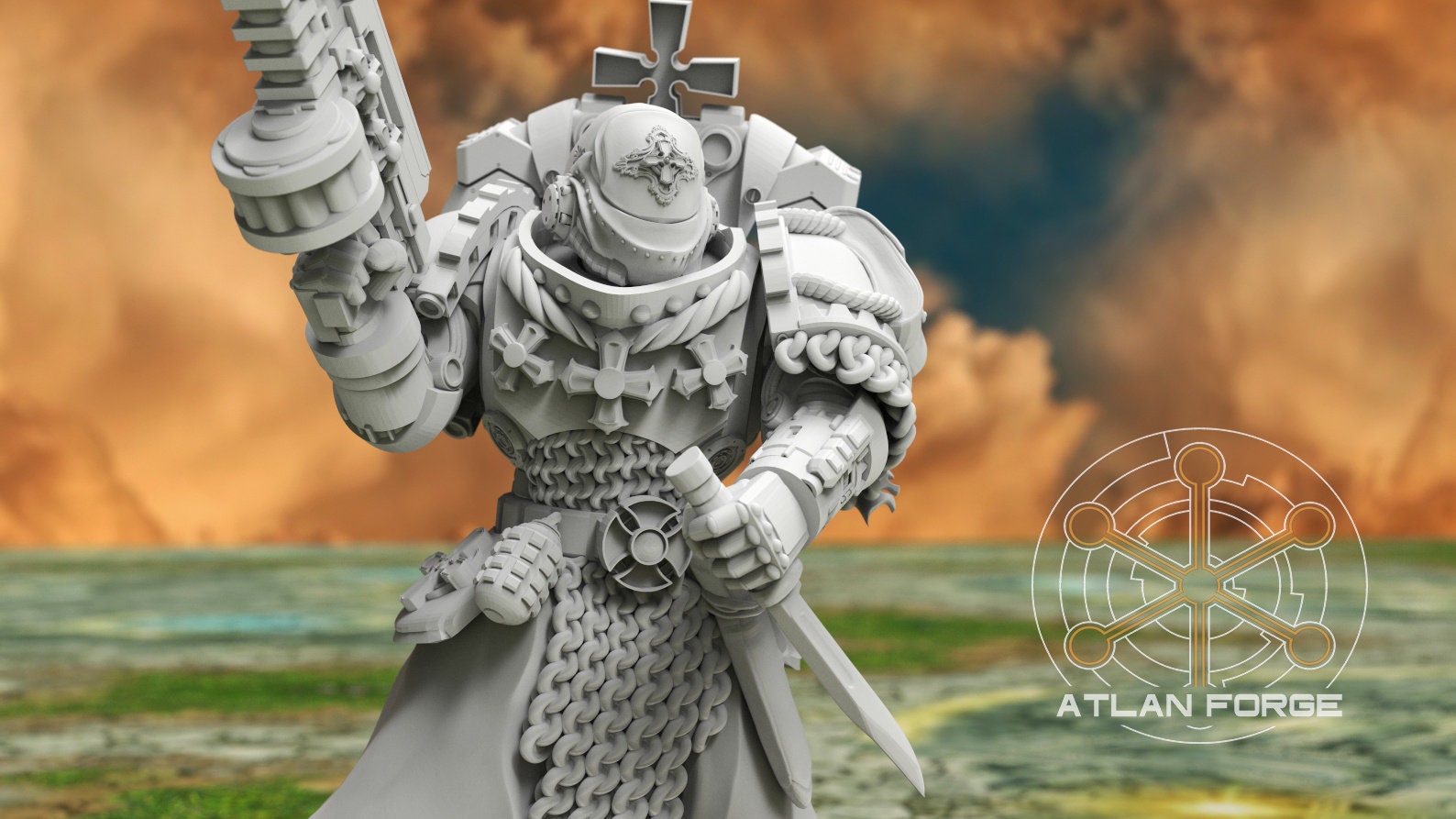 Knights templar sergeants 32mm wargame miniatures fantasy dnd wargaming minis dungeons and dragons painting gift RPG tabletop minis